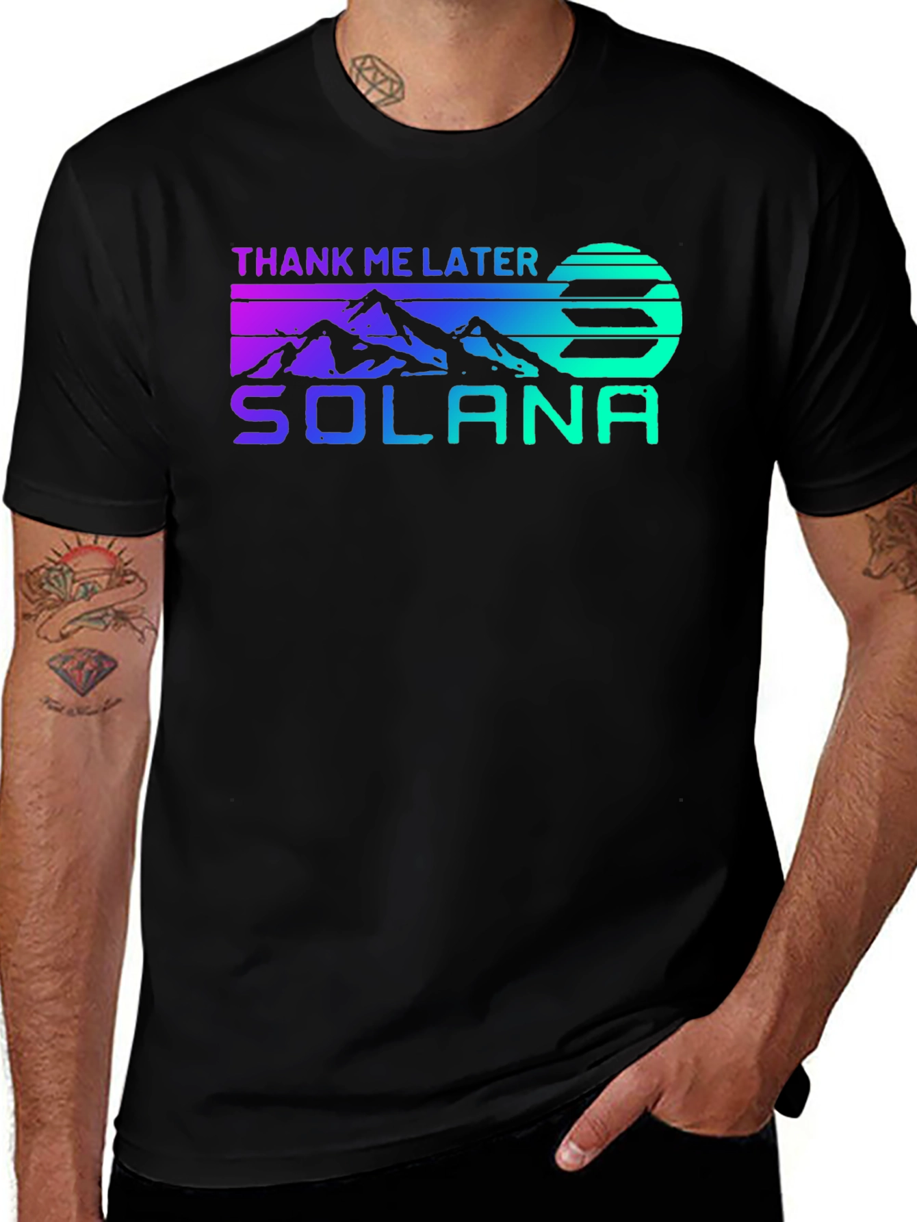 Solana Crypto Thank Me Later Graphic T-Shirt