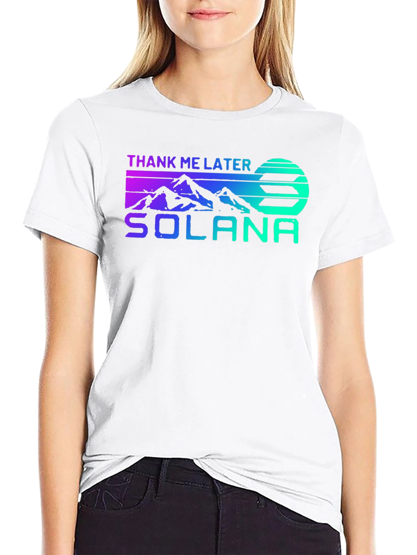 Solana Crypto Thank Me Later Graphic T-Shirt