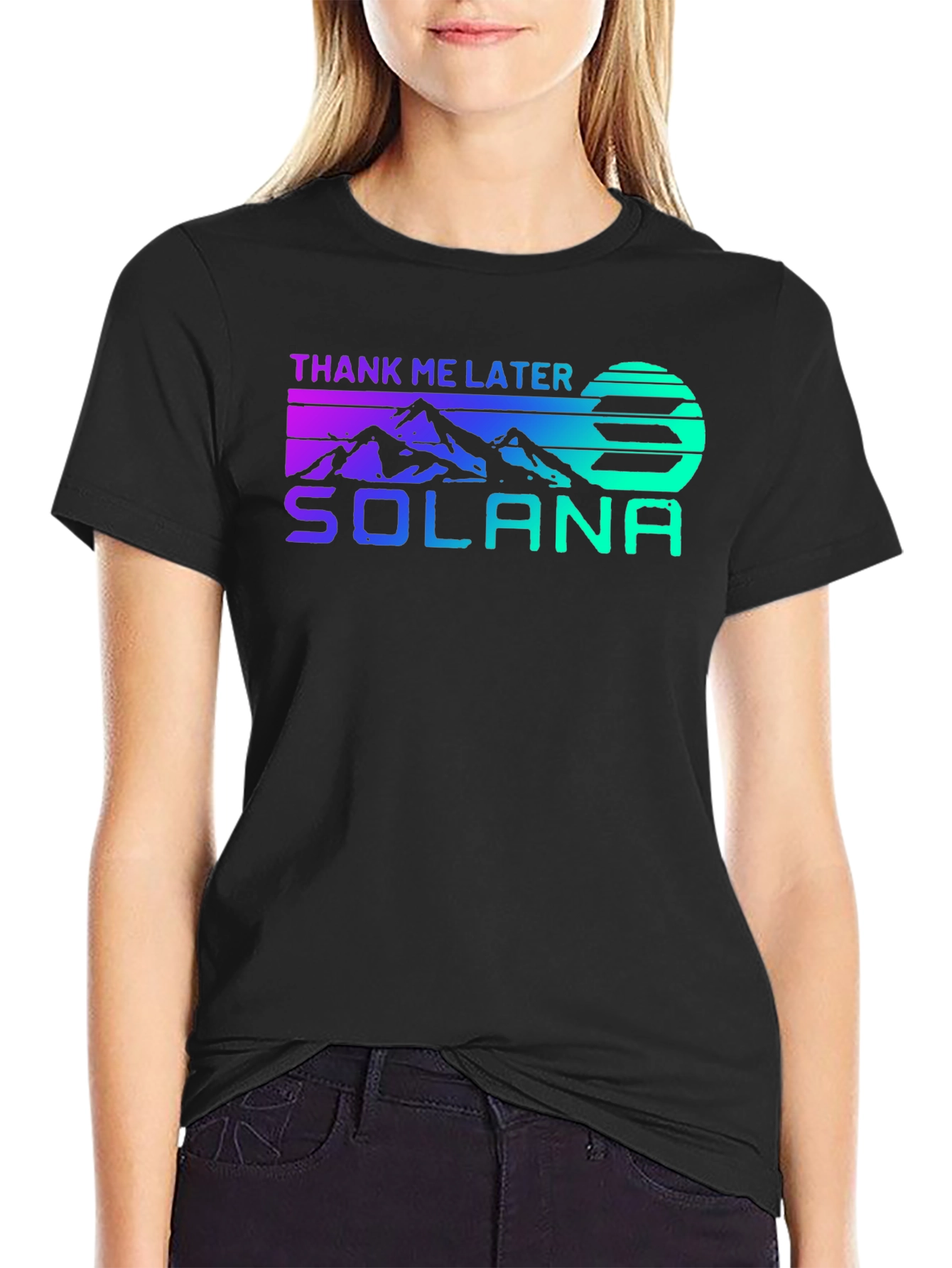 Solana Crypto Thank Me Later Graphic T-Shirt