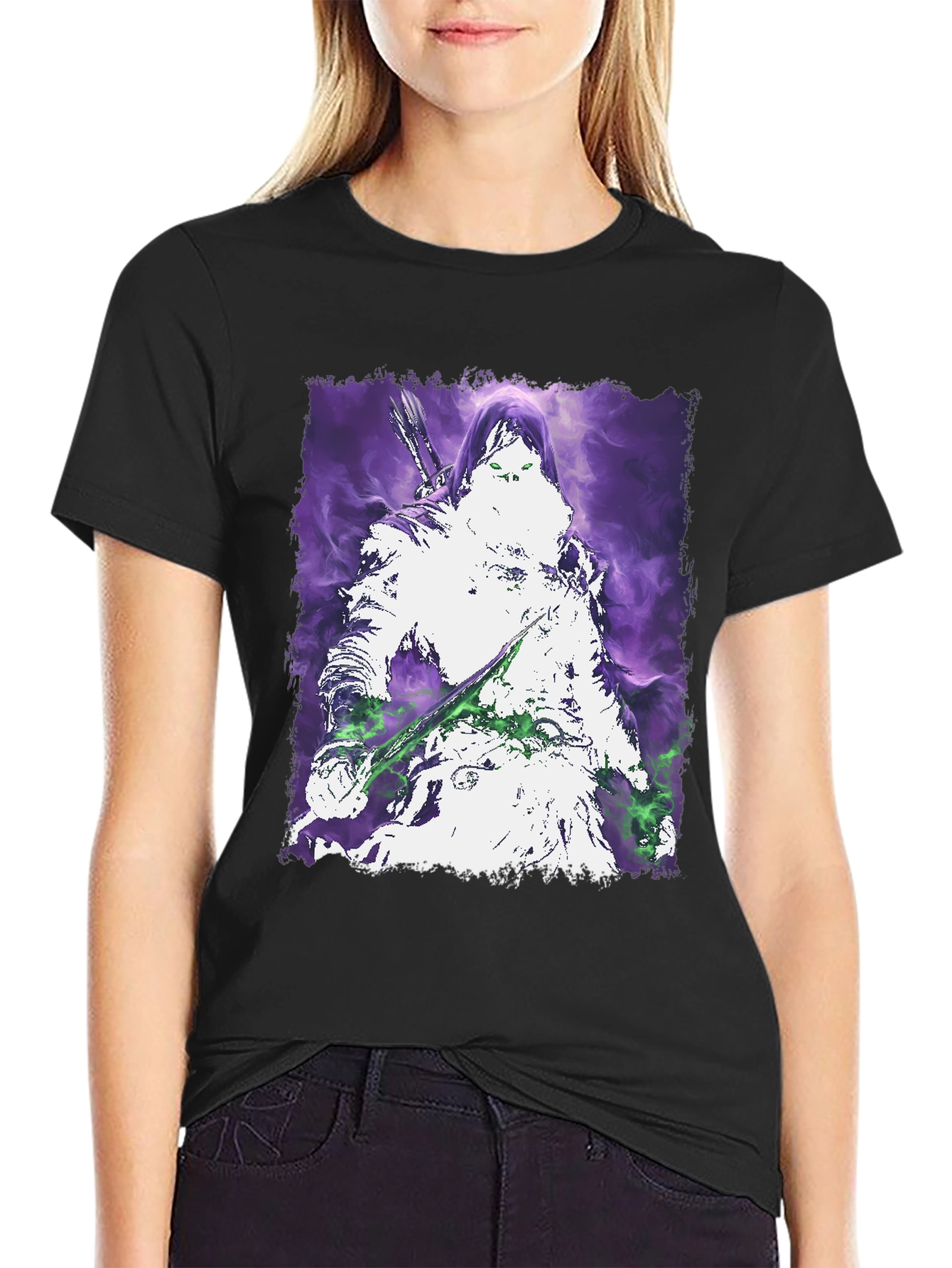 Mystic Warrior Graphic Tee - Black