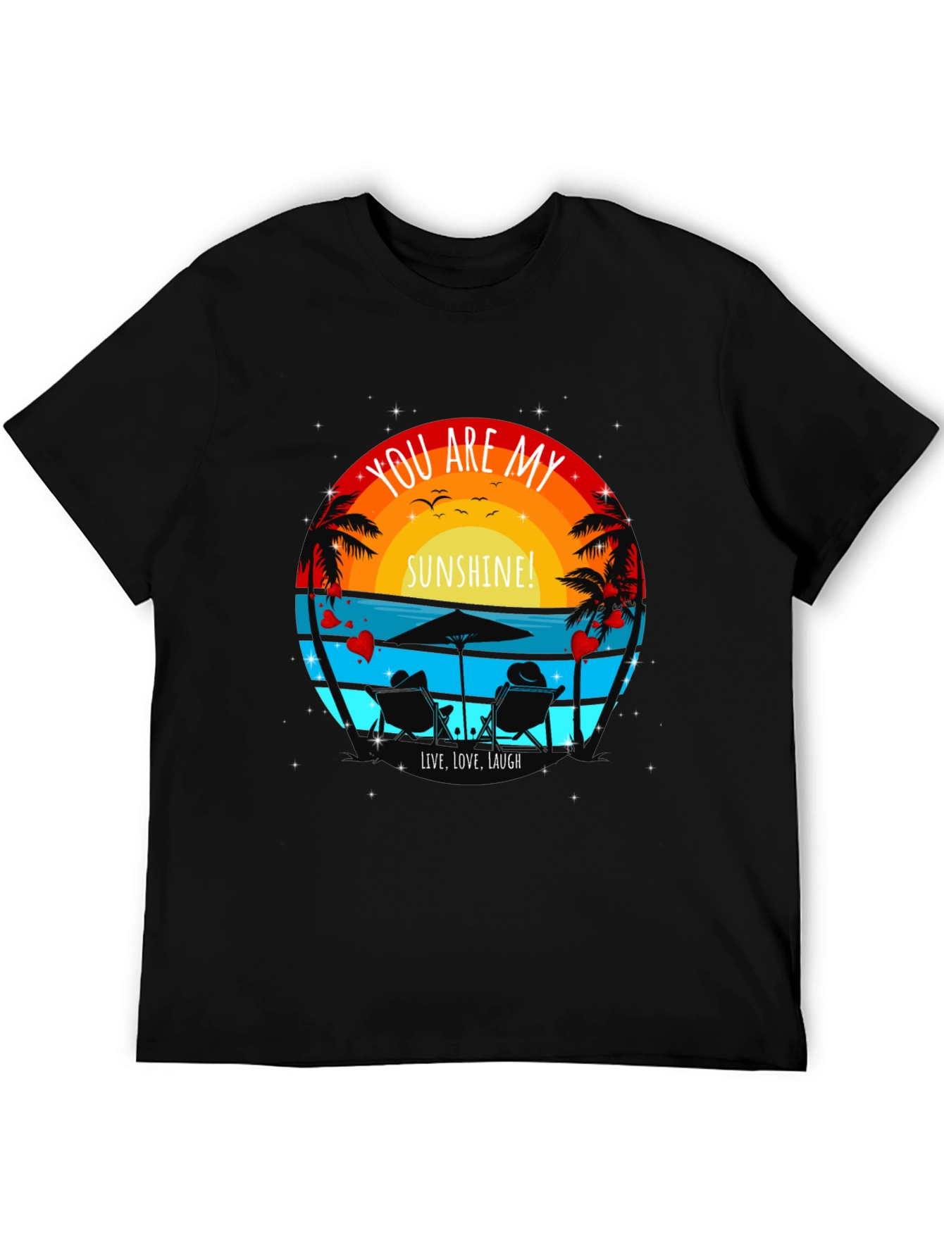 You Are My Sunshine Beach Couple Graphic T-Shirt