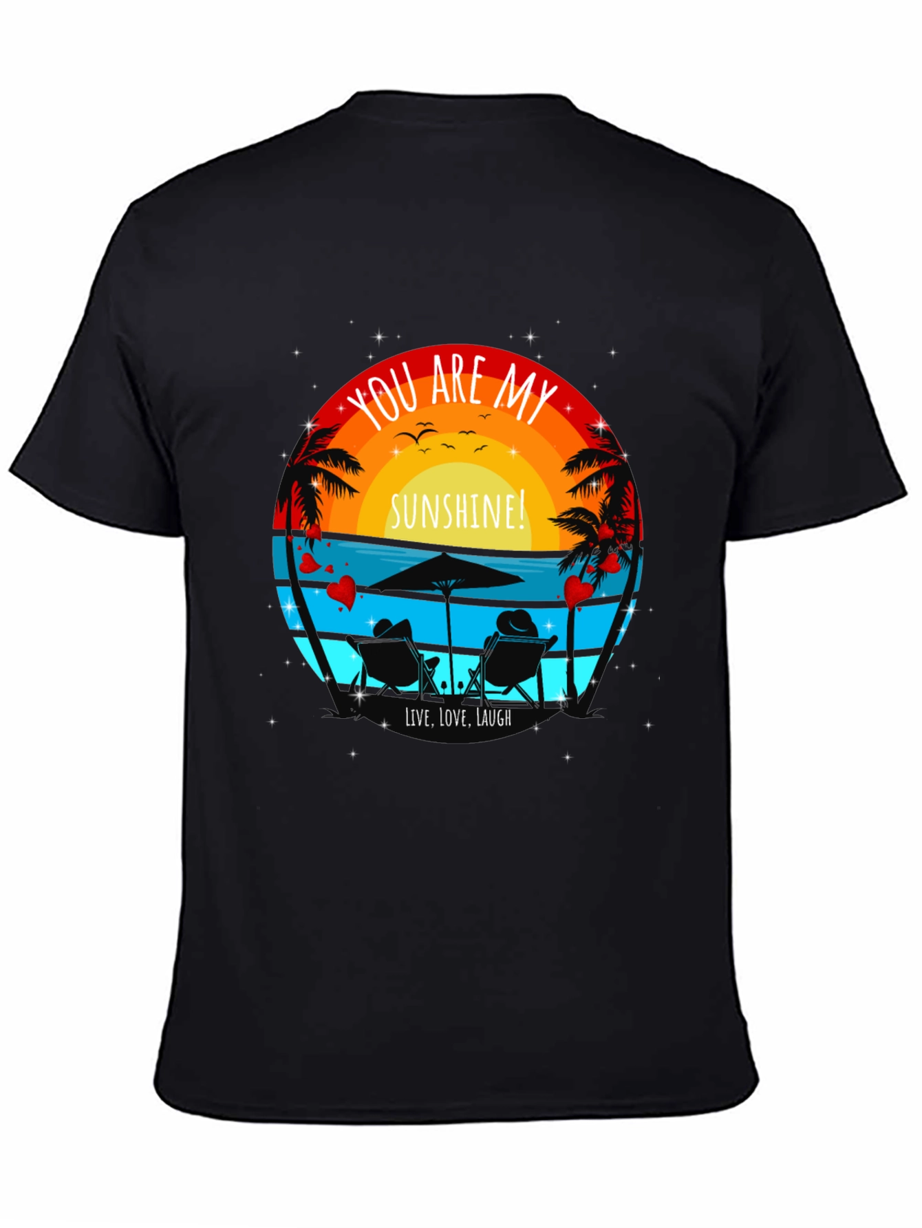 You Are My Sunshine Beach Couple Graphic T-Shirt
