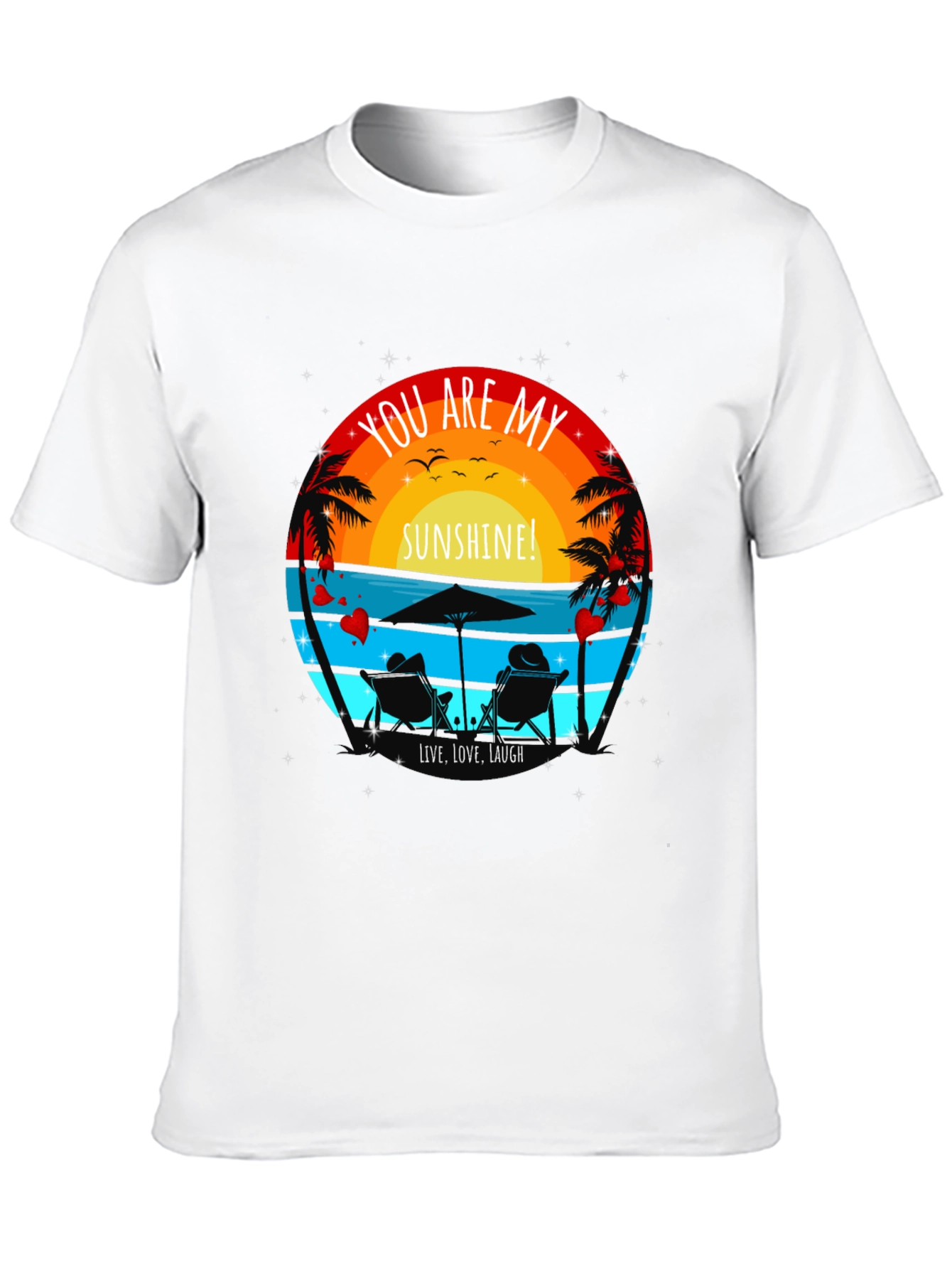 You Are My Sunshine Beach Couple Graphic T-Shirt