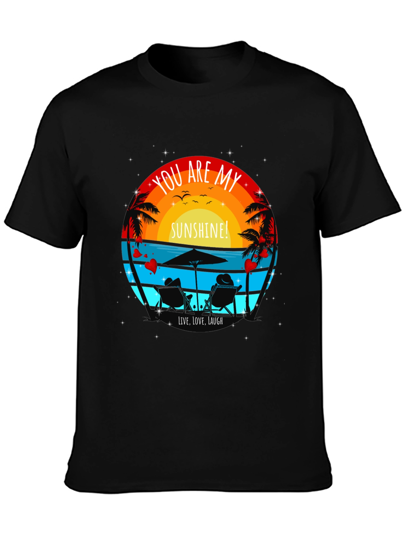 You Are My Sunshine Beach Couple Graphic T-Shirt