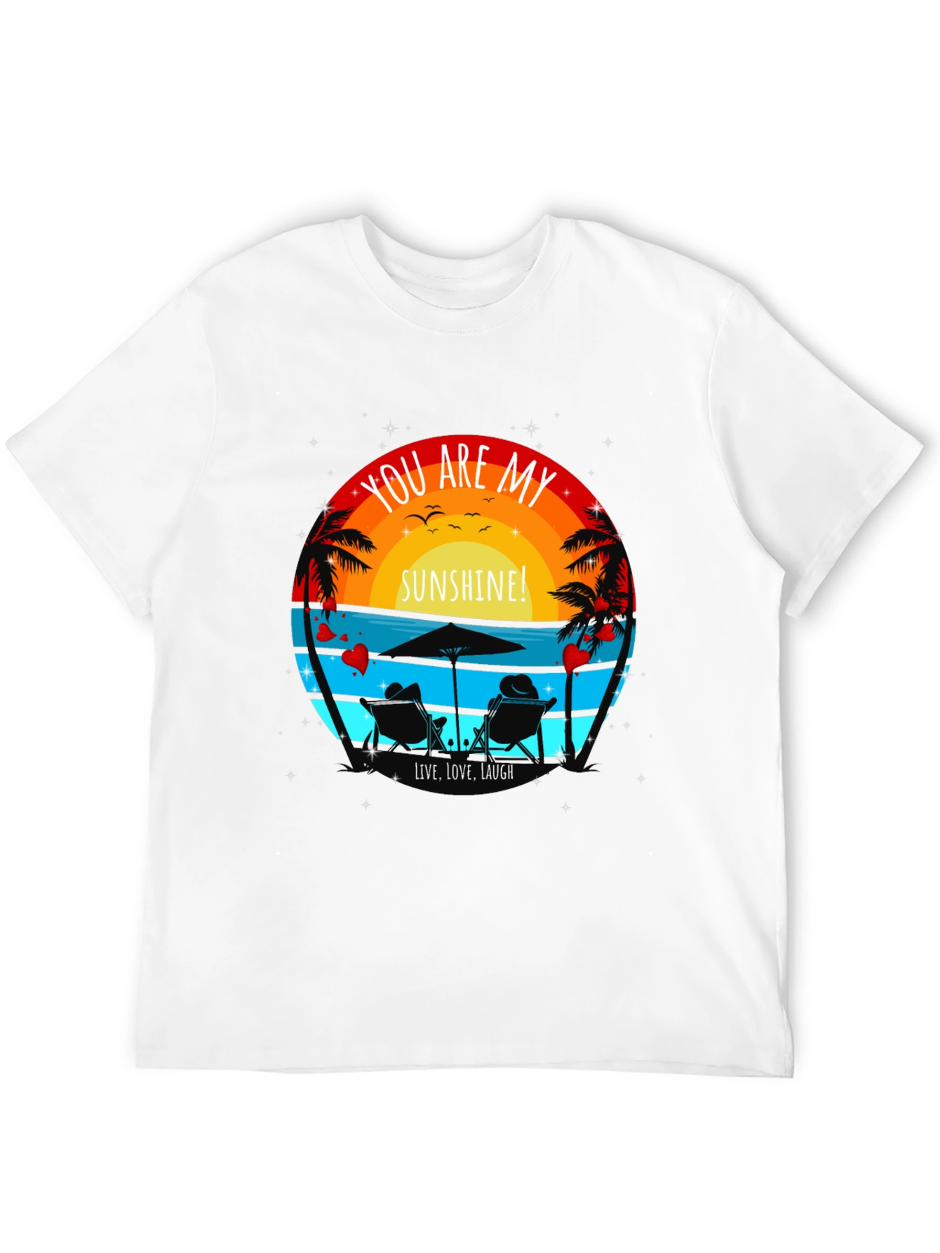 You Are My Sunshine Beach Couple Graphic T-Shirt