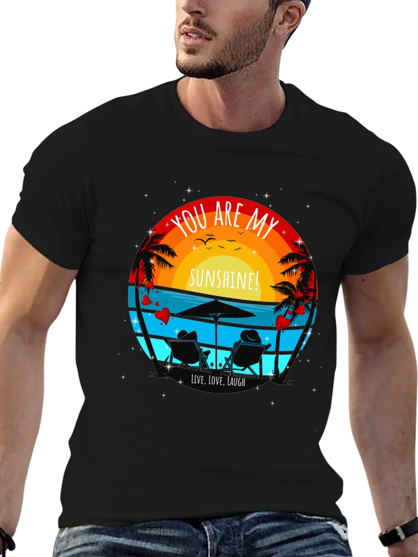 You Are My Sunshine Beach Couple Graphic T-Shirt