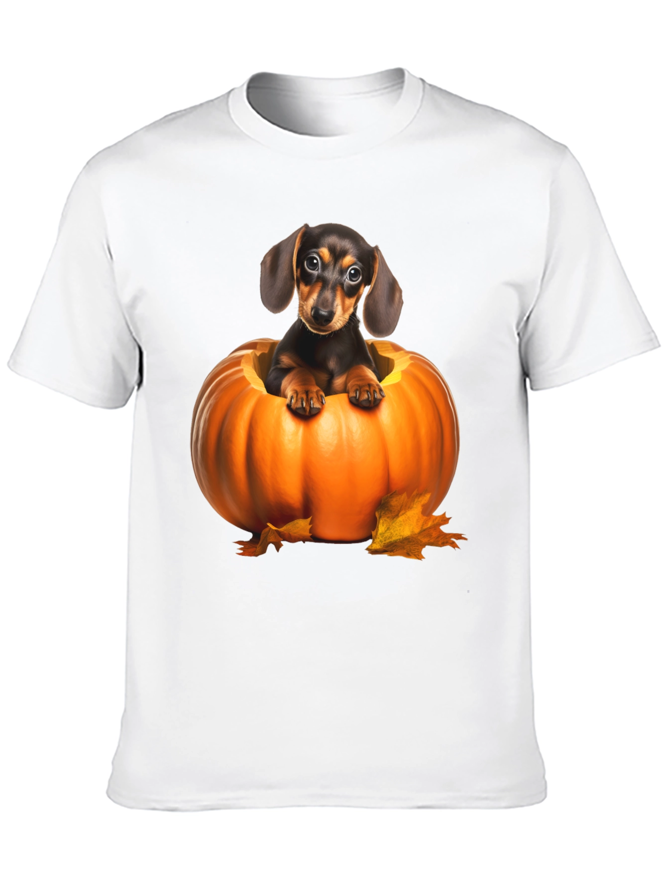 Dachshund in Pumpkin Graphic Tee - Halloween Dog Shirt