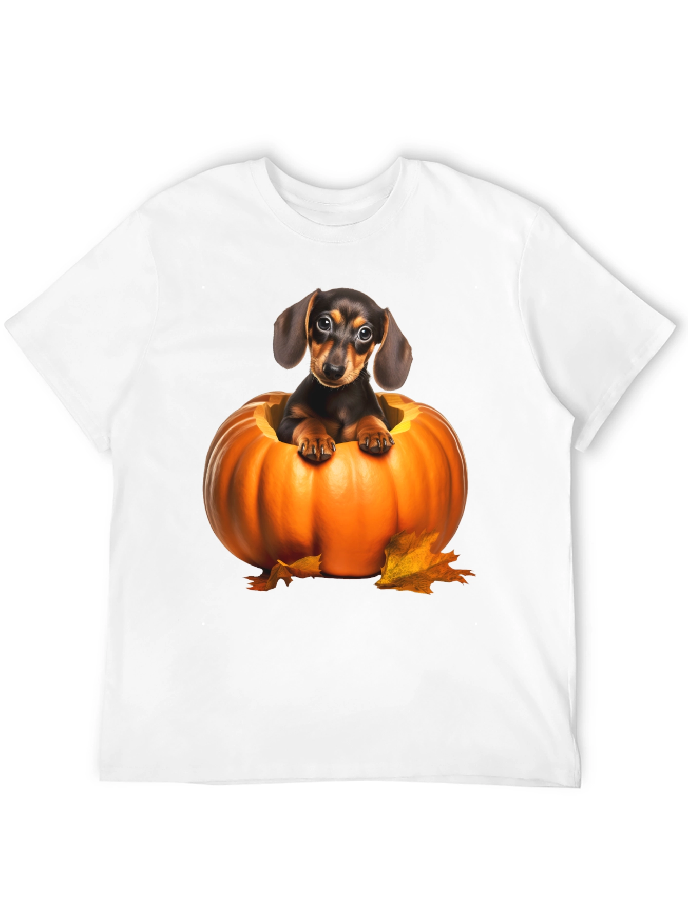 Dachshund in Pumpkin Graphic Tee - Halloween Dog Shirt