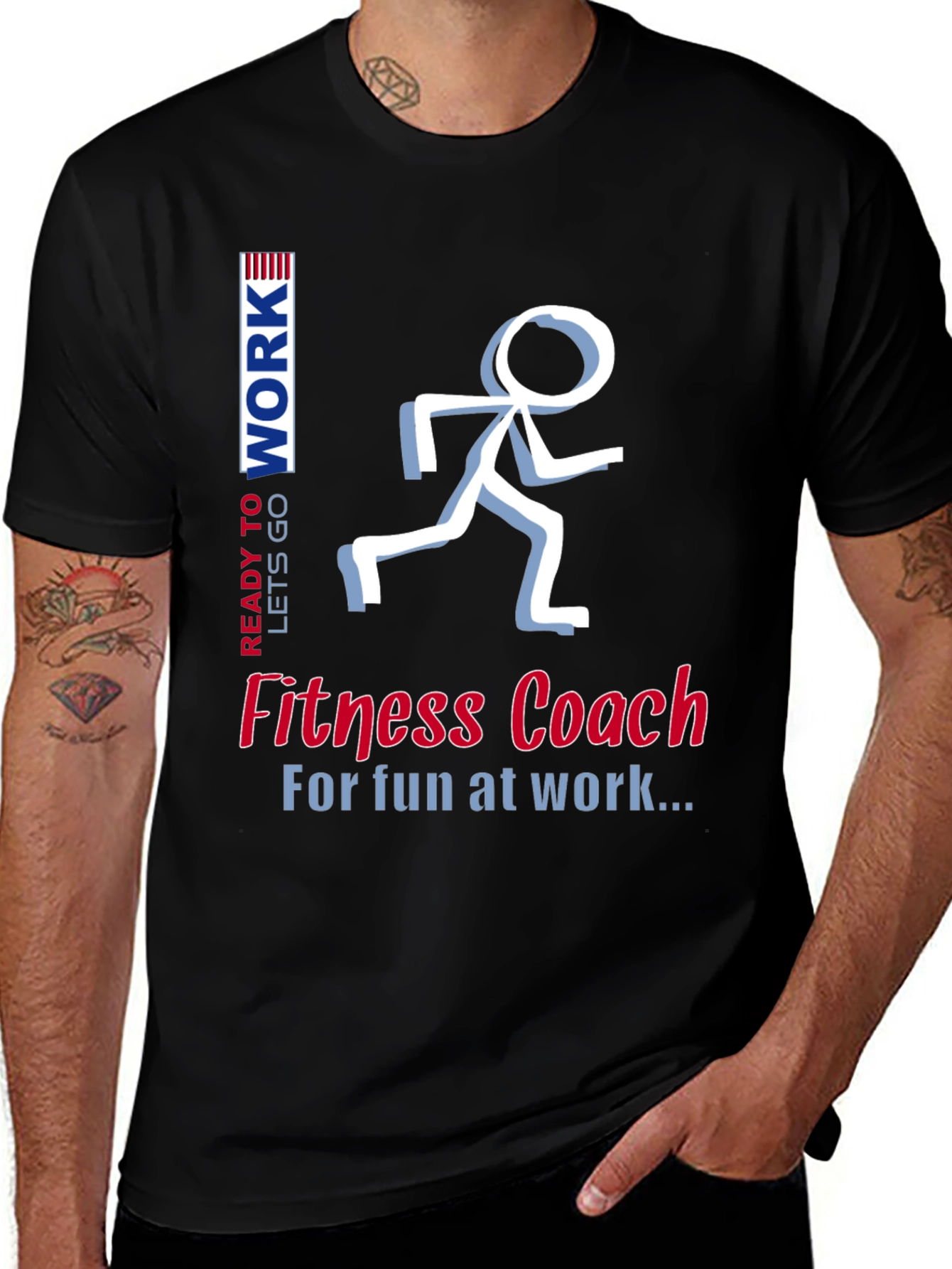Fitness Coach T-Shirt - Fun at Work Design