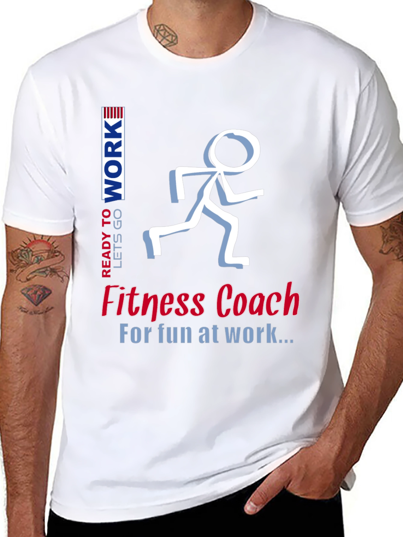 Fitness Coach T-Shirt - Fun at Work Design