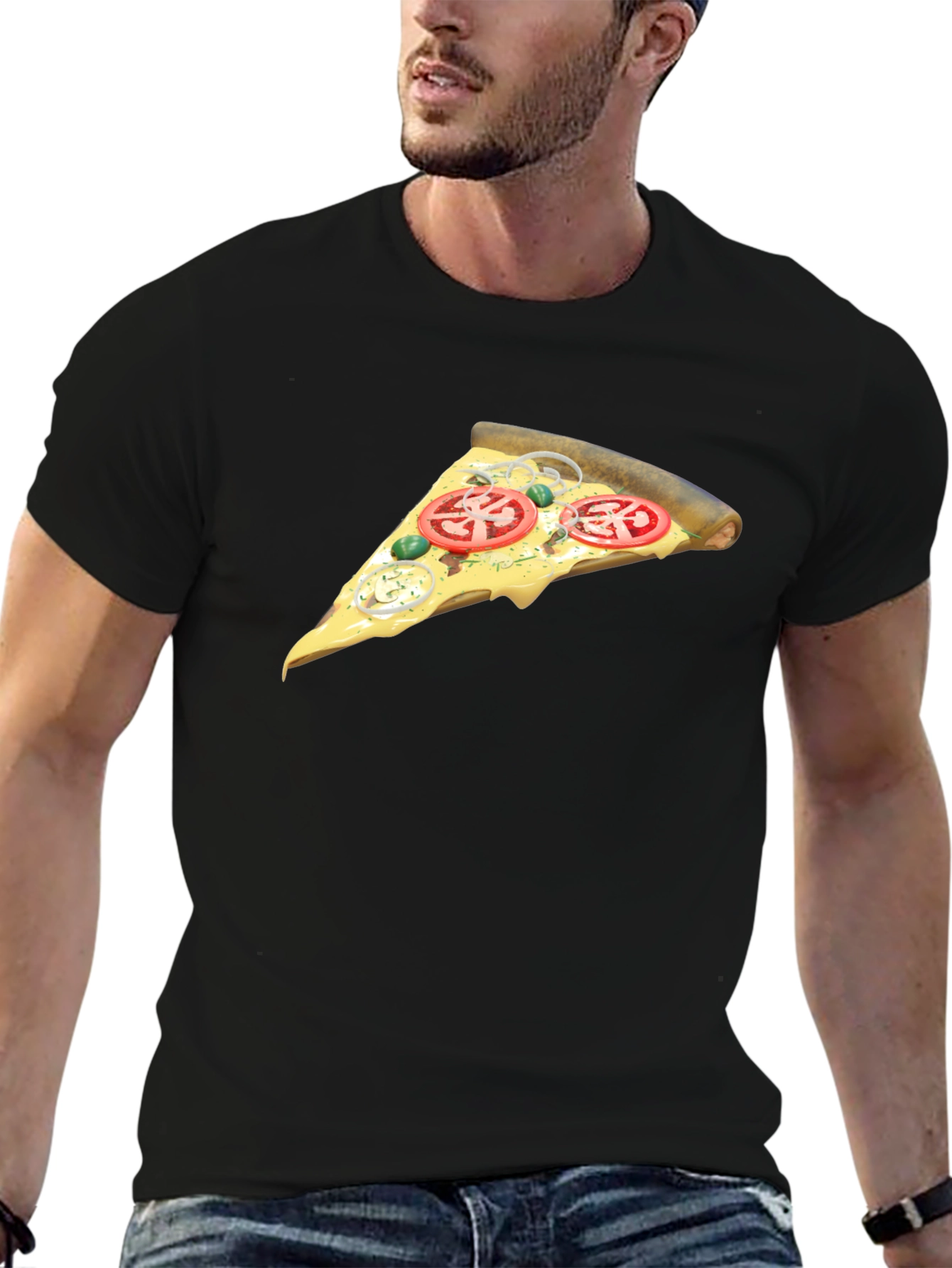 Pizza Slice Graphic T-Shirt - Unisex Casual Tee