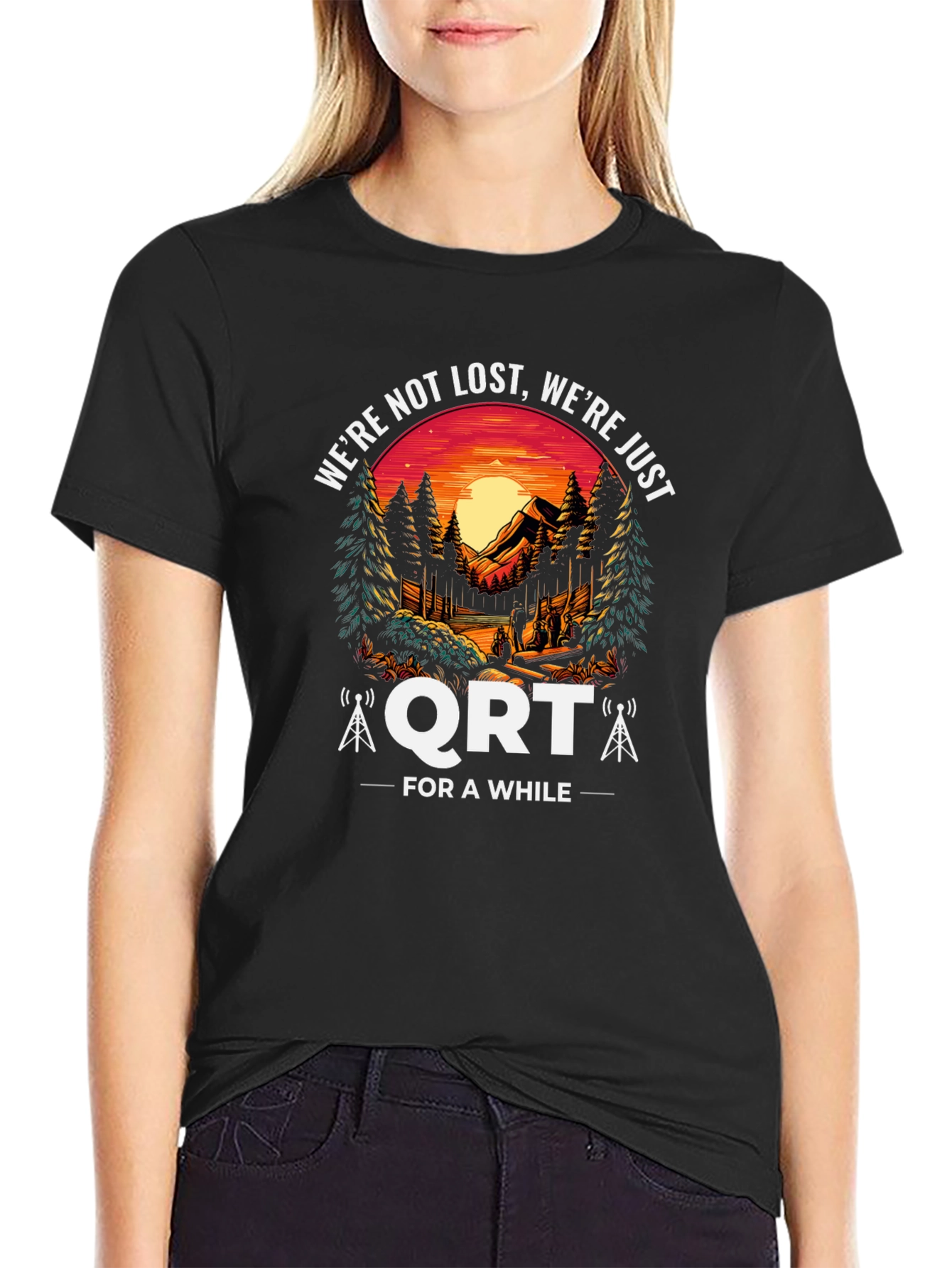 QRT Camping Graphic Tee - Relax Were Not Lost!