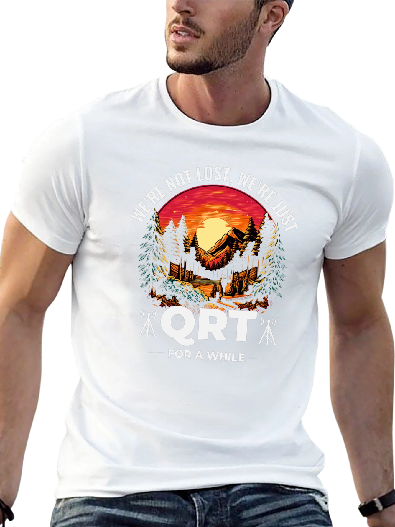QRT Camping Graphic Tee - Relax Were Not Lost!
