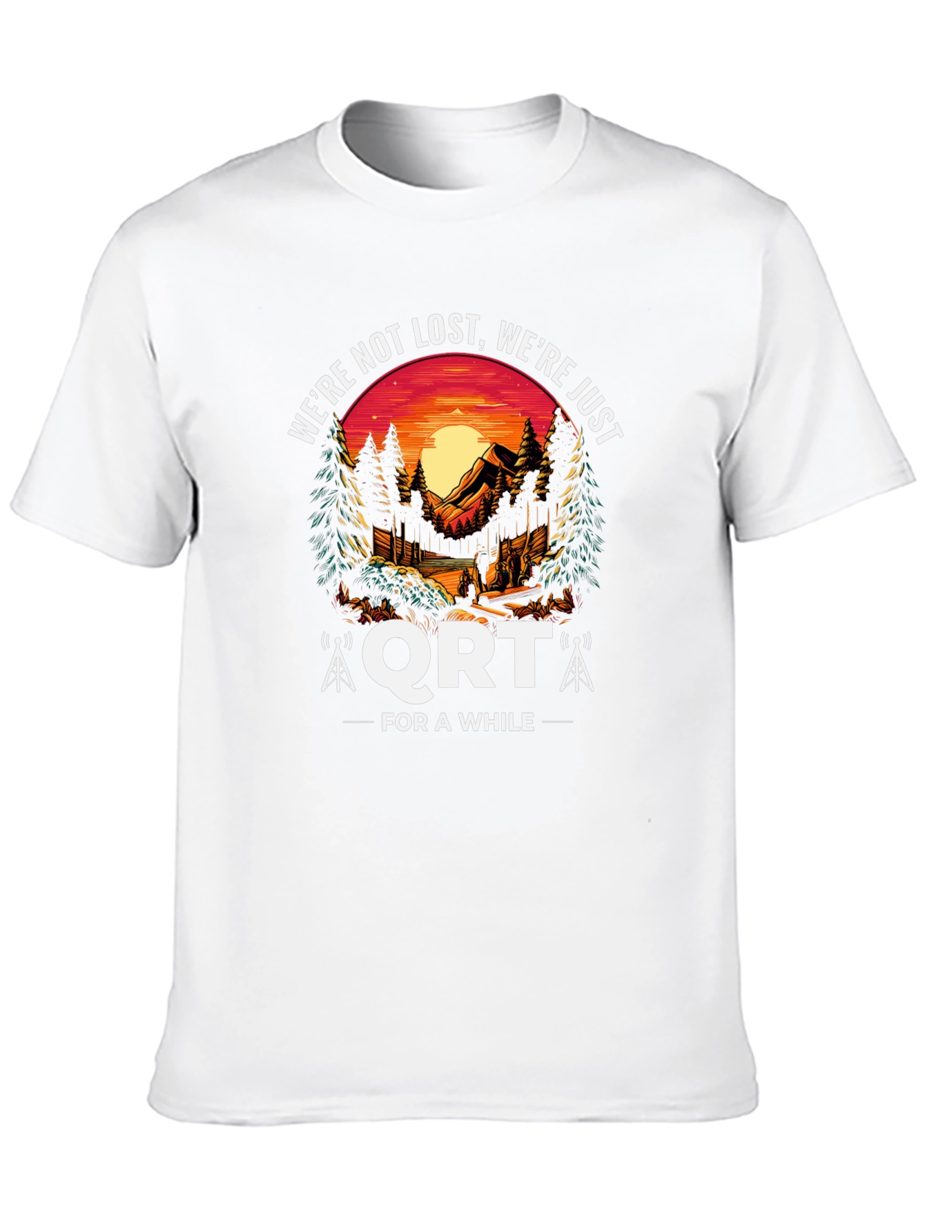 QRT Camping Graphic Tee - Relax Were Not Lost!