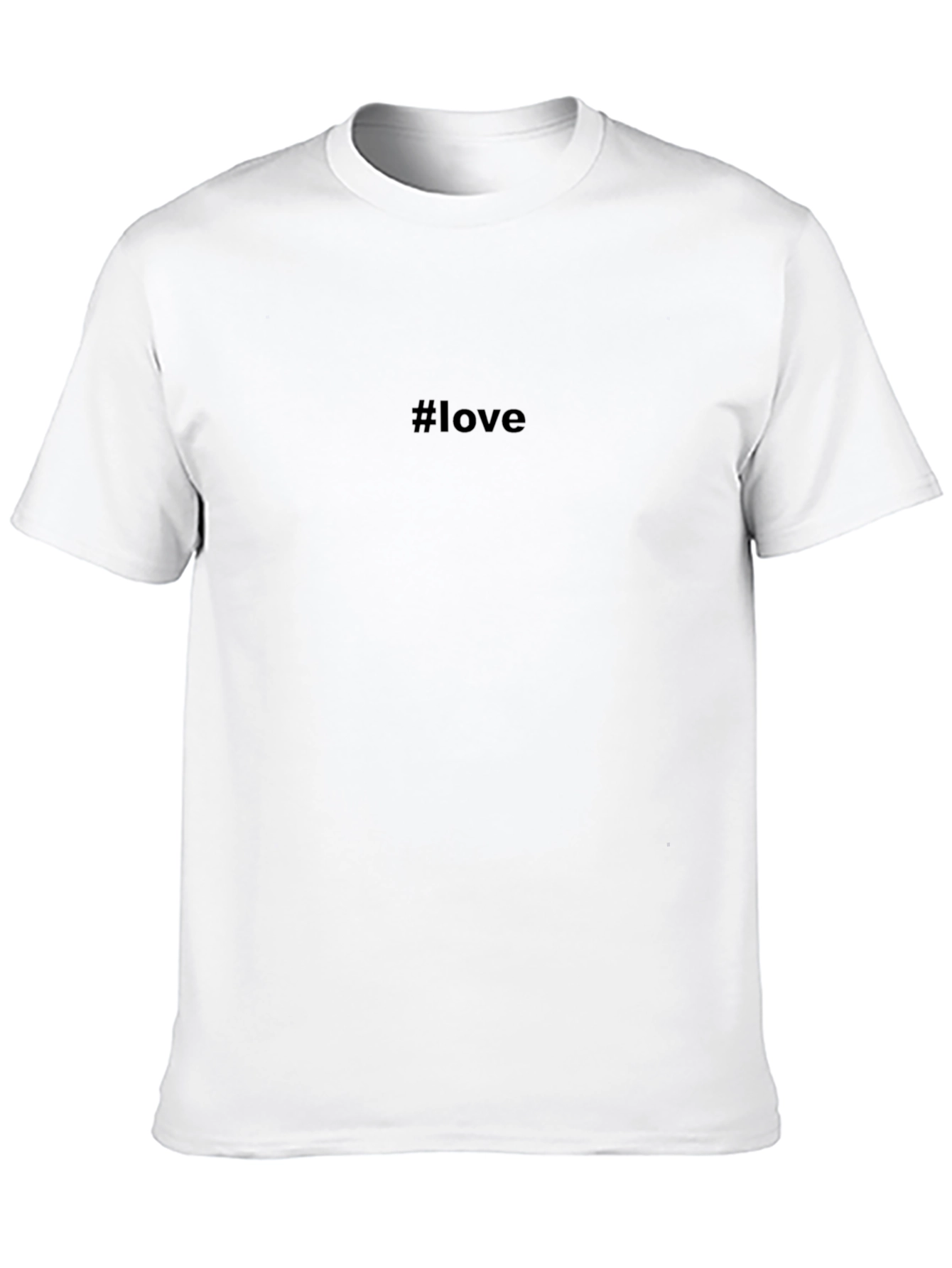 Minimalist Black T-Shirt - #love Design