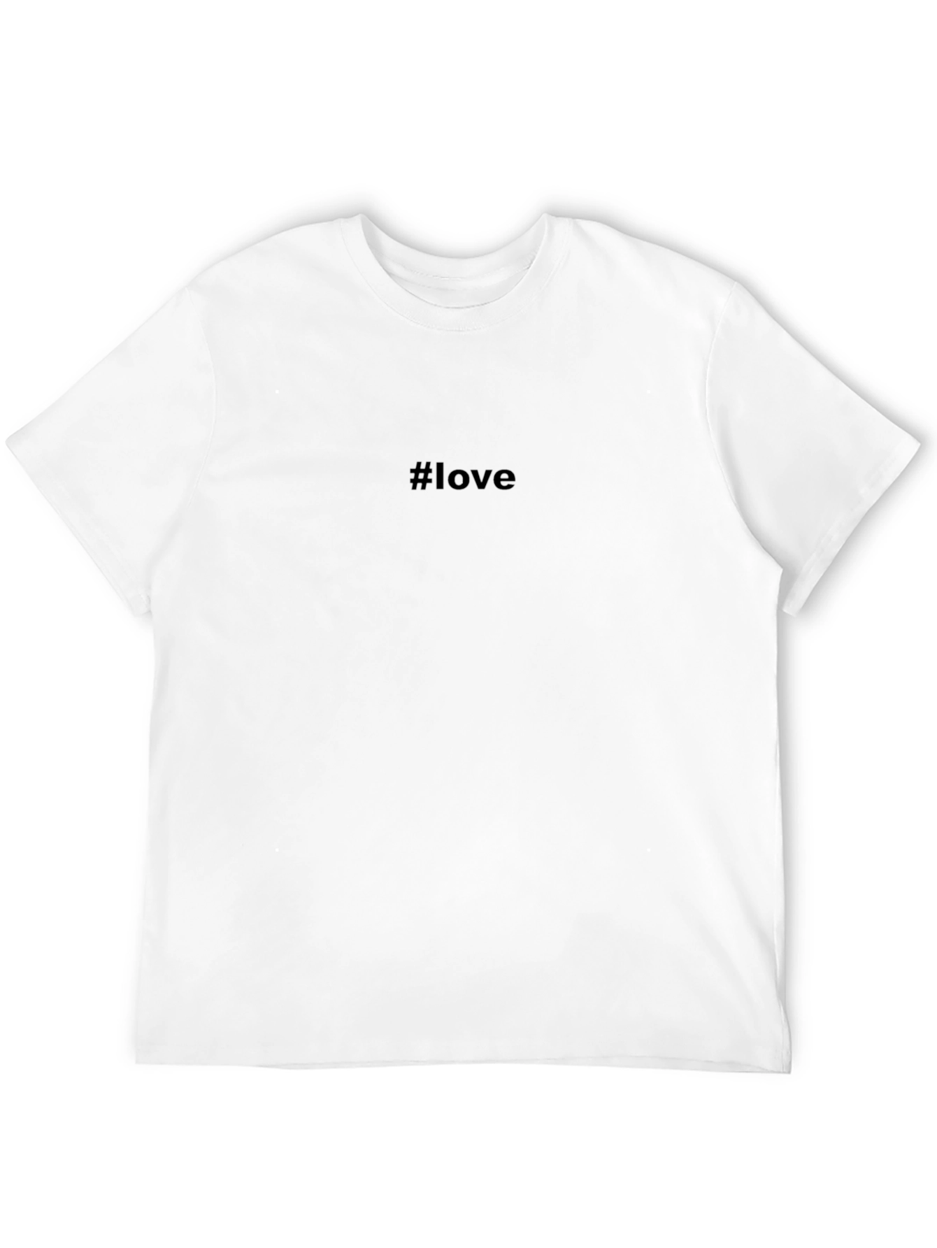 Minimalist Black T-Shirt - #love Design