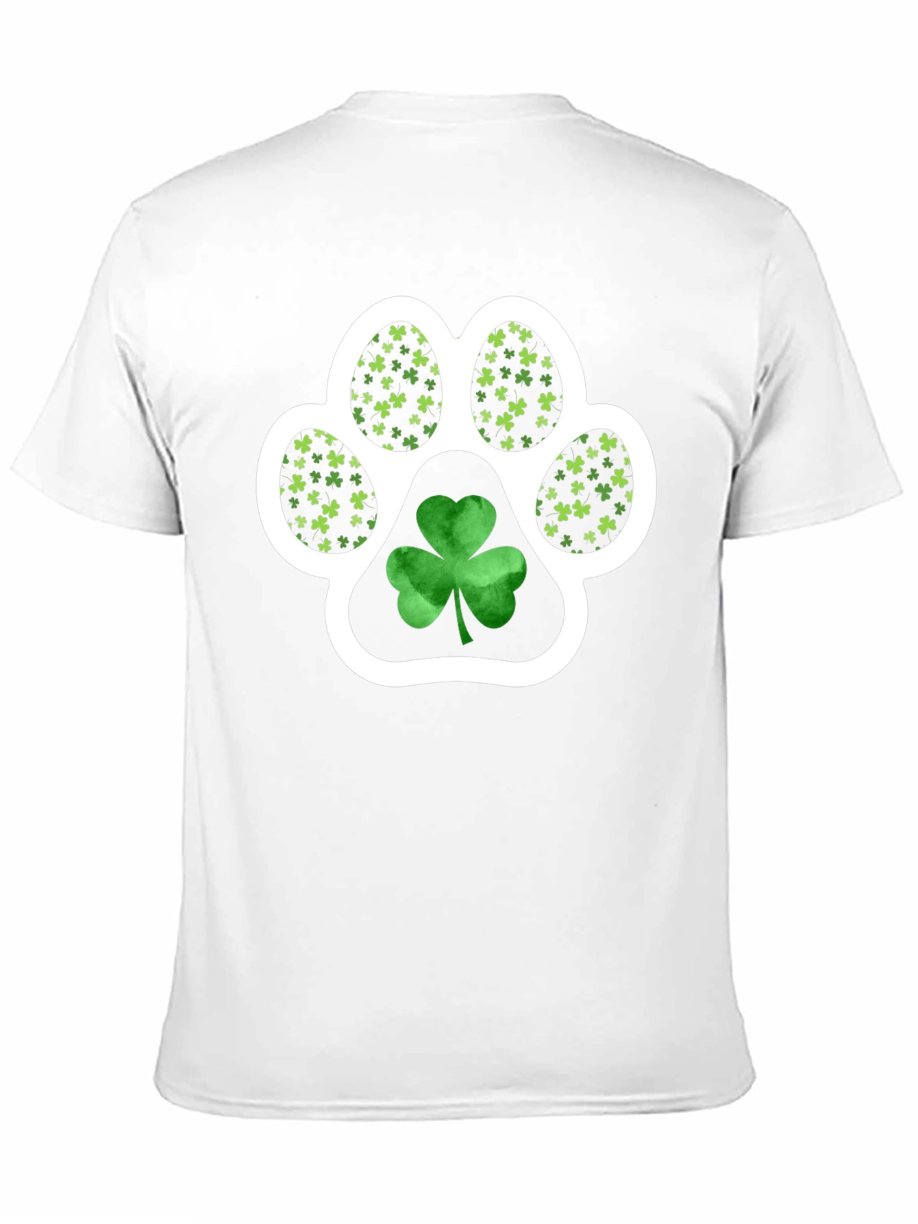 St. Patricks Day Paw Print Shamrock Tee