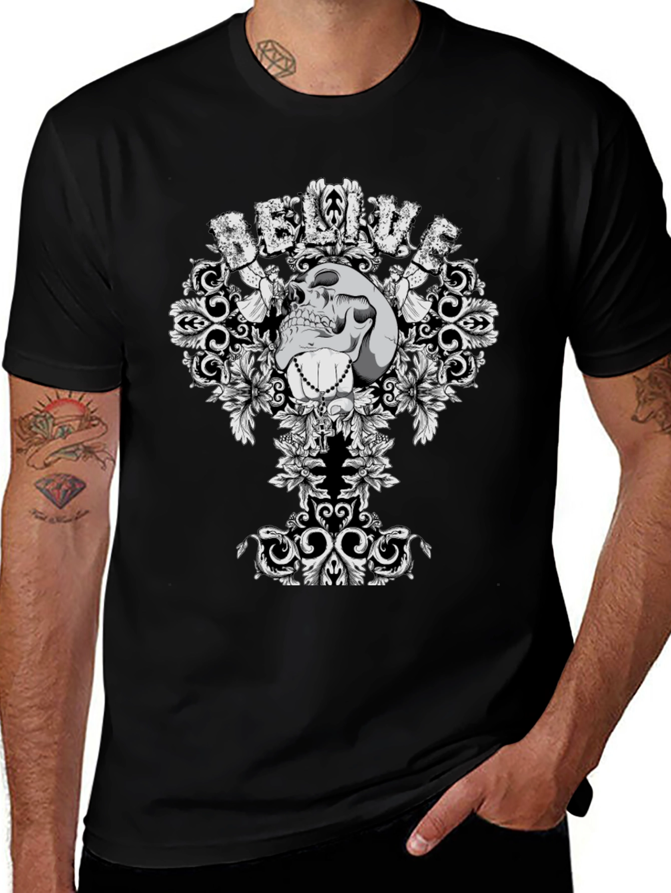 Skull Graphic Tee - Believe T-Shirt