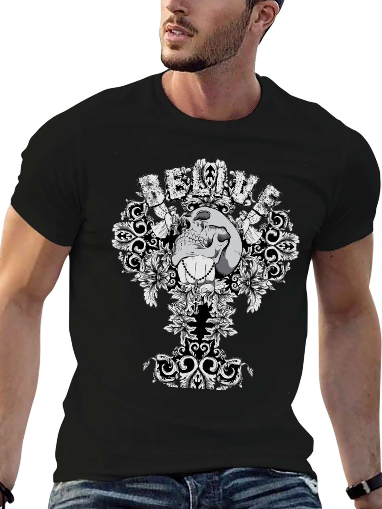 Skull Graphic Tee - Believe T-Shirt