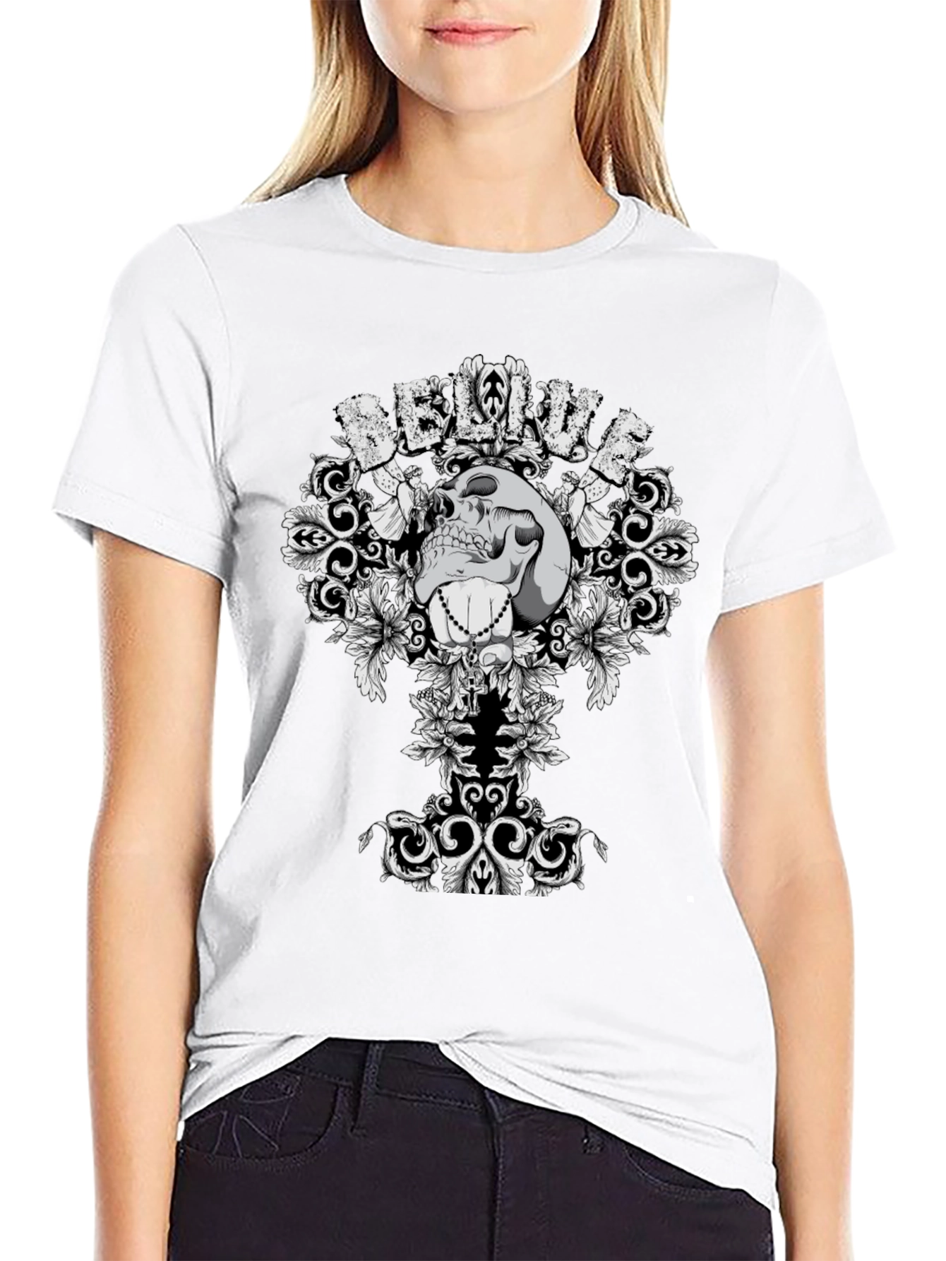 Skull Graphic Tee - Believe T-Shirt