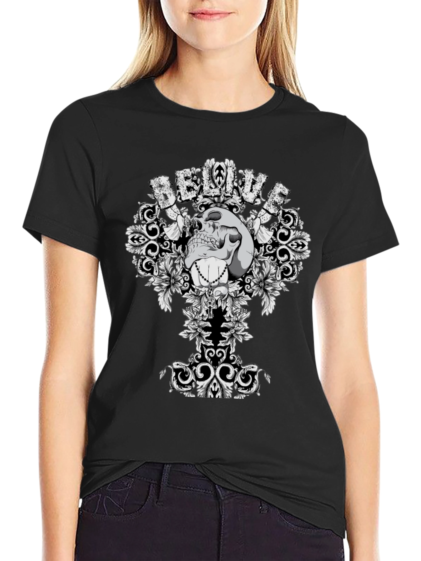 Skull Graphic Tee - Believe T-Shirt
