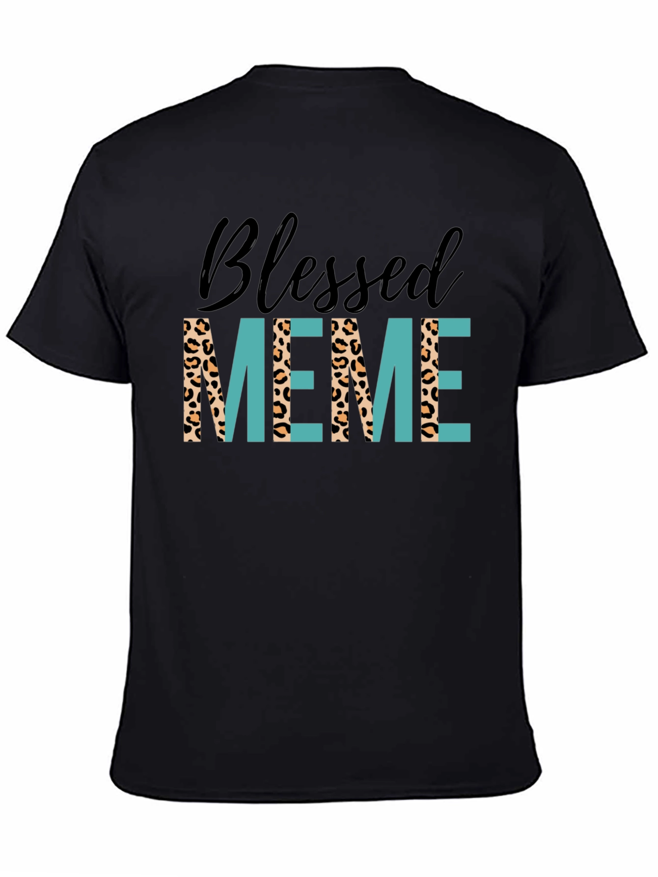 Blessed Meme Graphic Tee - Trendy Animal Print T-Shirt