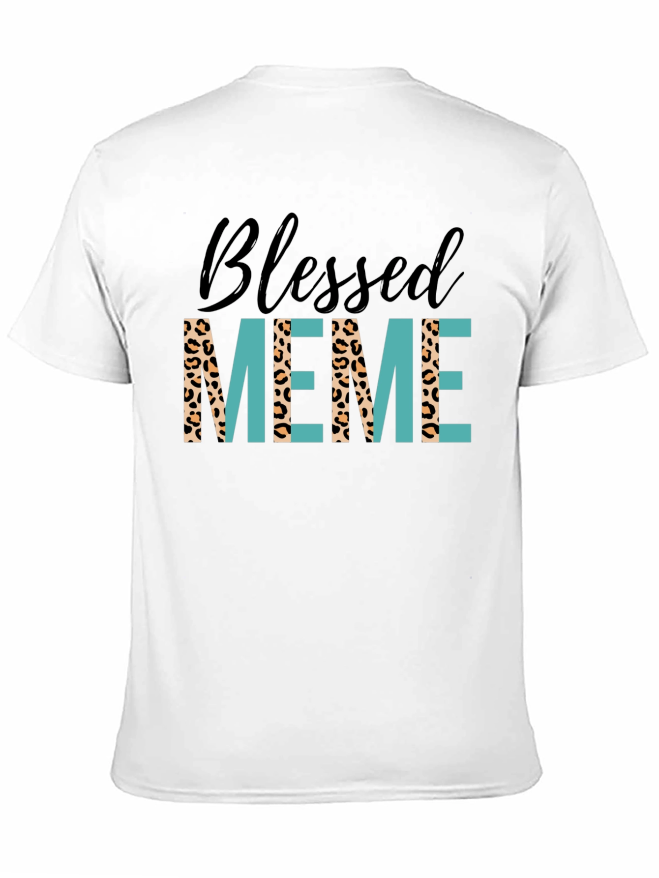 Blessed Meme Graphic Tee - Trendy Animal Print T-Shirt