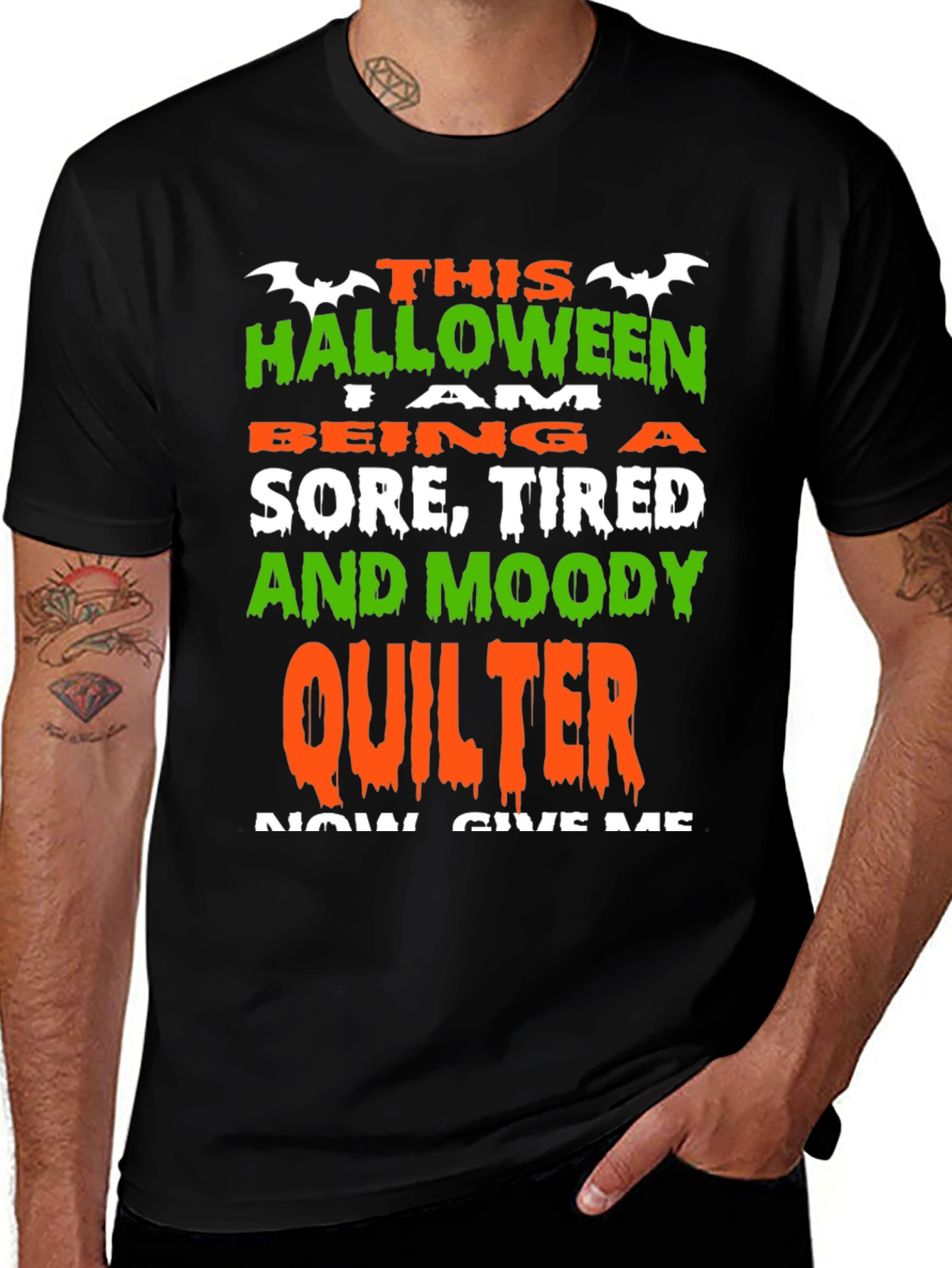 Halloween Quilter T-Shirt: Sore Tired & Moody