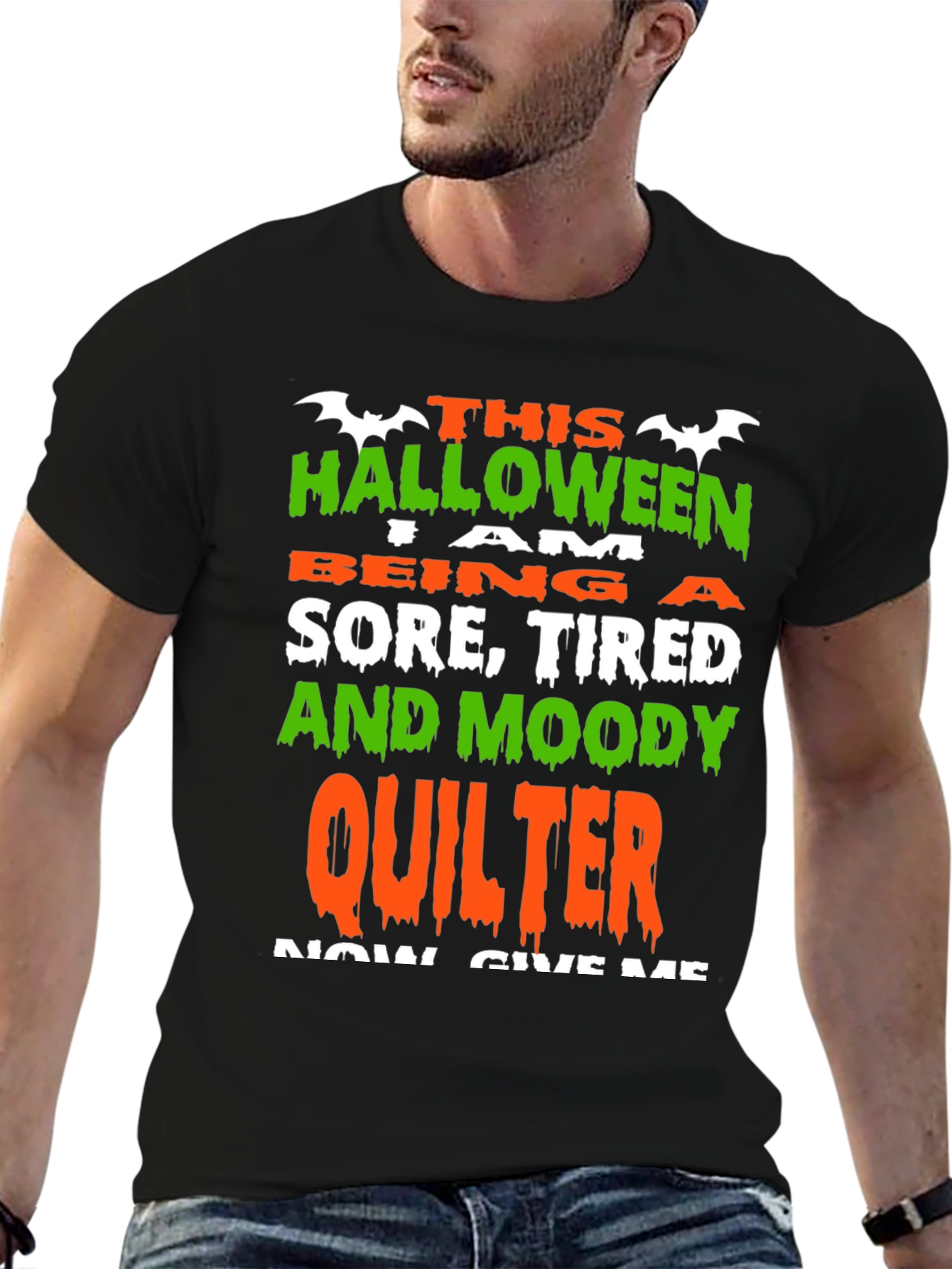 Halloween Quilter T-Shirt: Sore Tired & Moody
