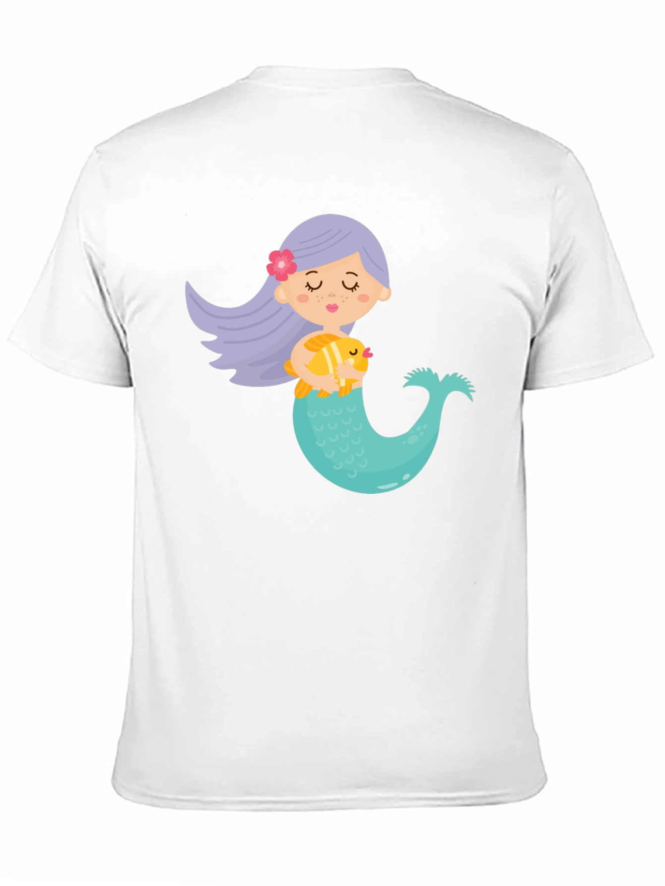 Cute Mermaid Graphic Tee - Black Unisex T-Shirt