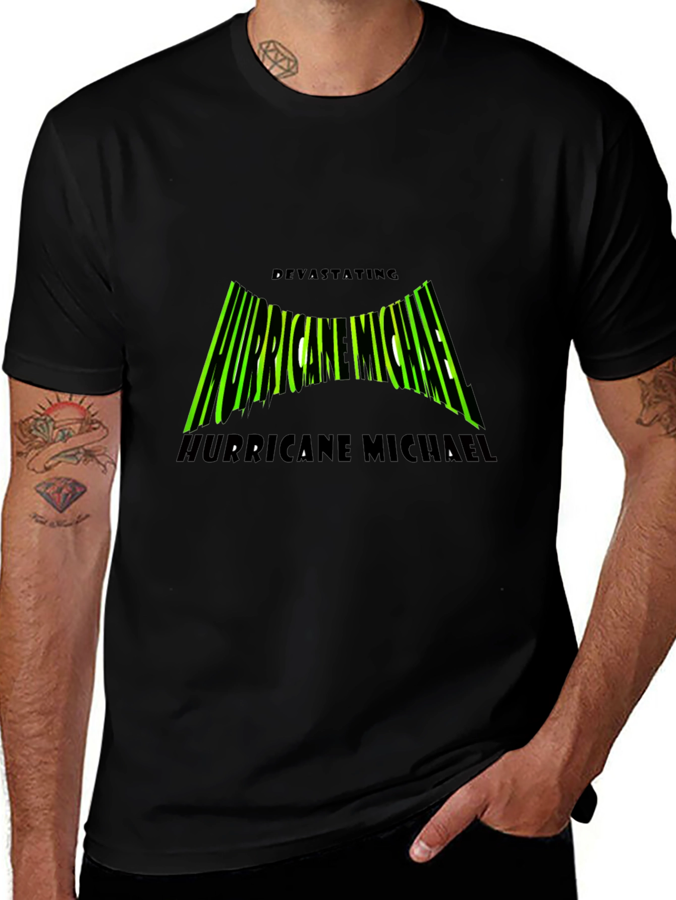 Hurricane Michael Tee - Black Graphic T-Shirt