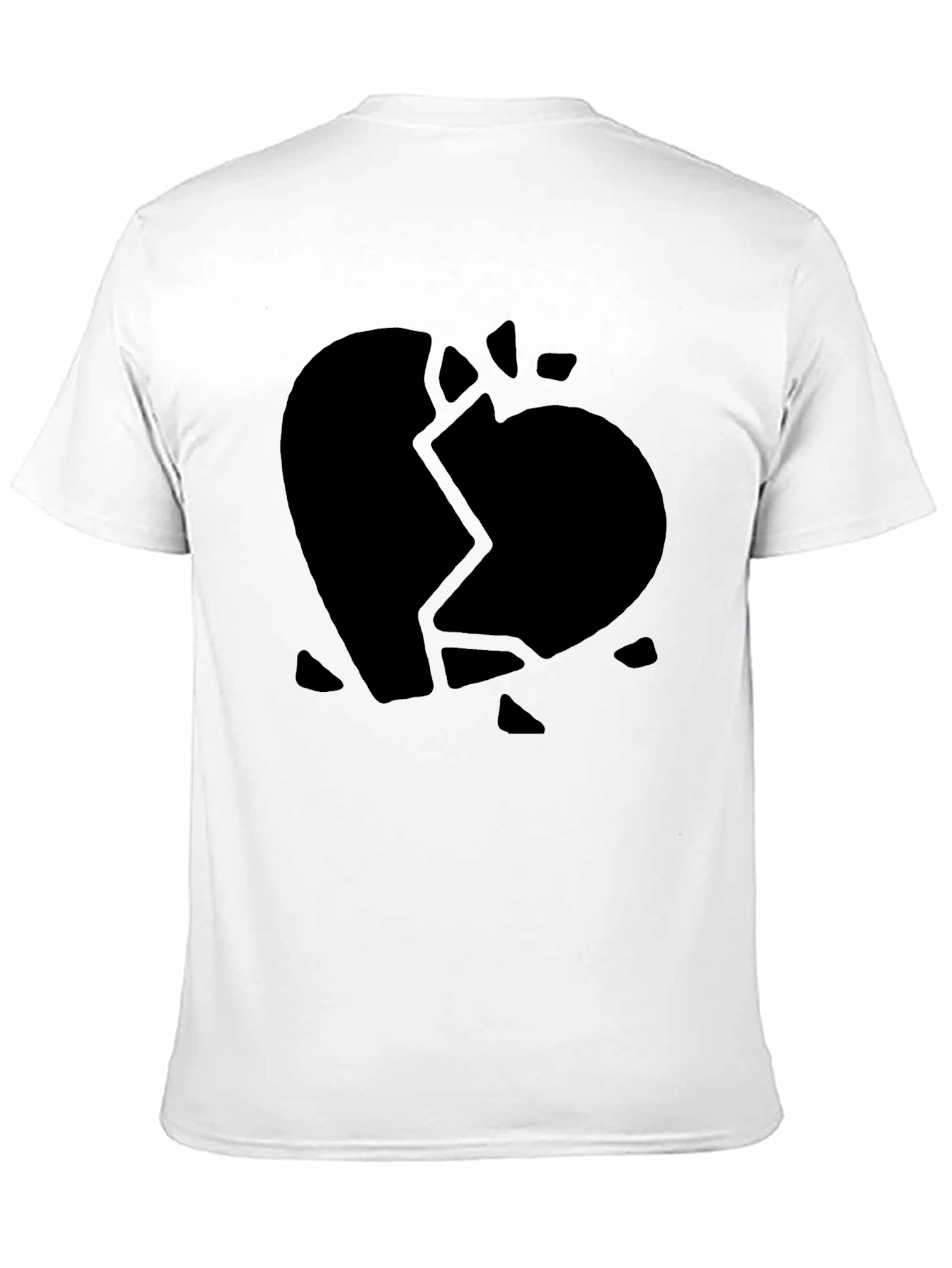 Broken Heart Graphic Black T-Shirt