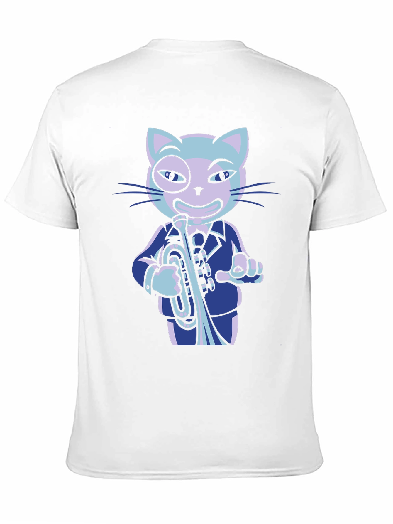 Cool Cat Trumpet Player Graphic Tee
