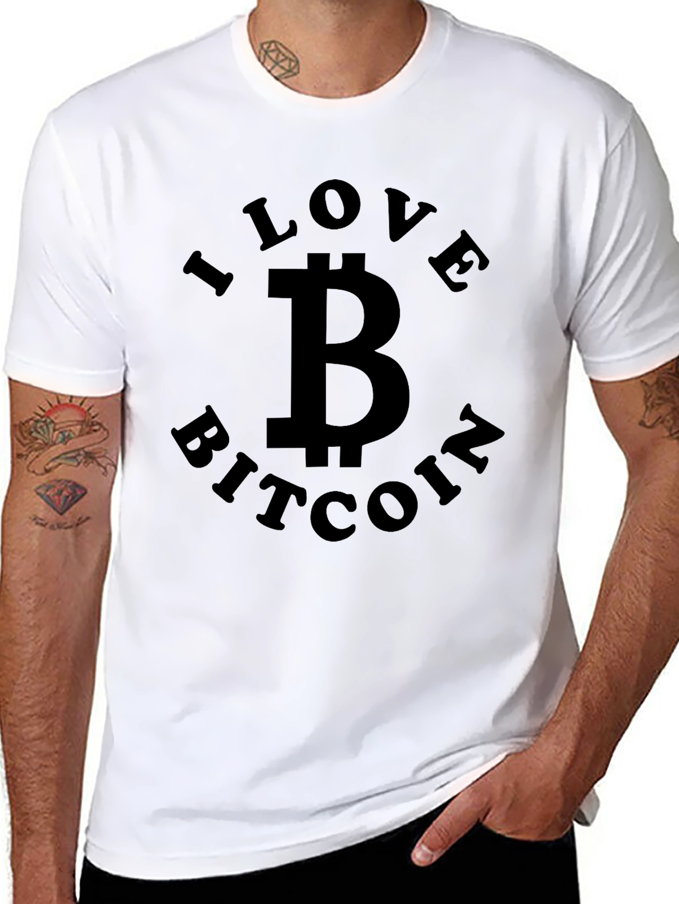 I Love Bitcoin Black T-Shirt