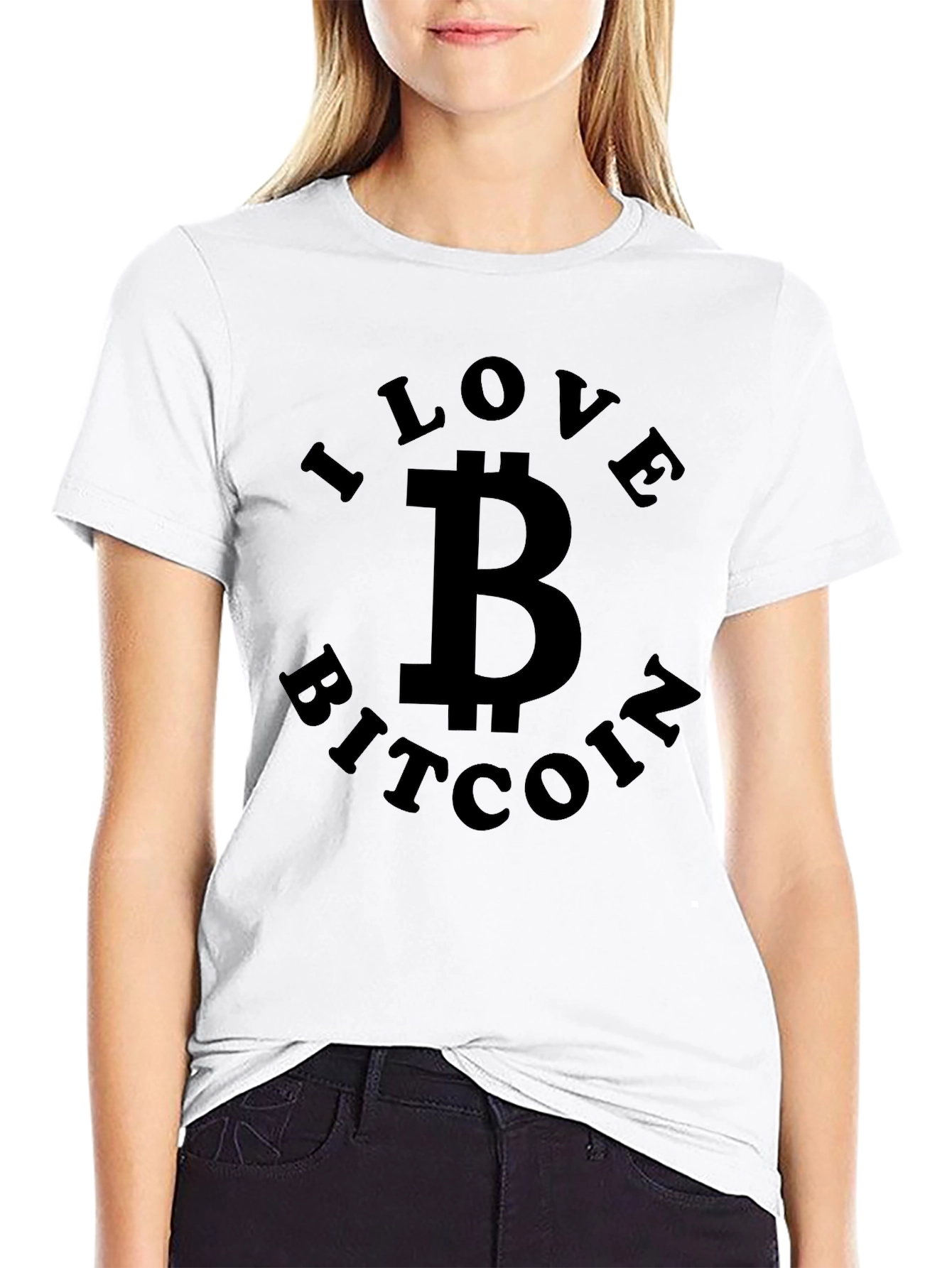 I Love Bitcoin Black T-Shirt