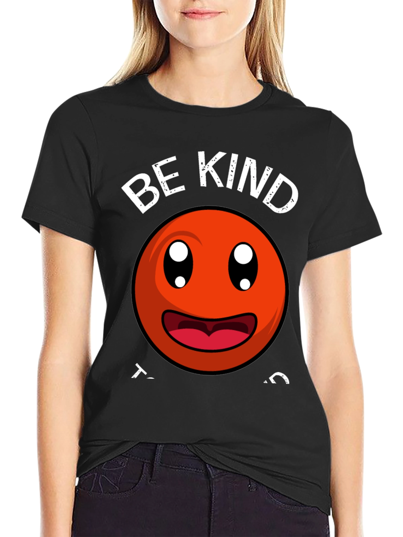 Be Kind Smiley Face Graphic T-Shirt