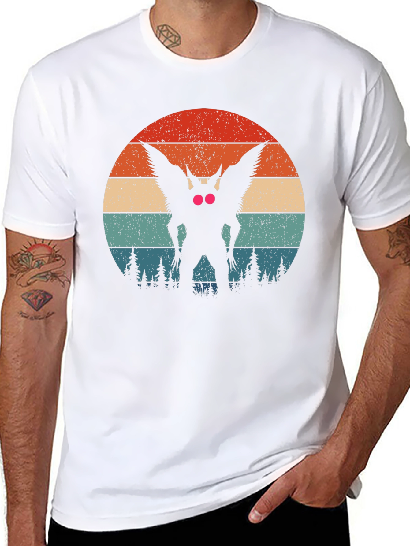Mothman Retro Sunset T-Shirt