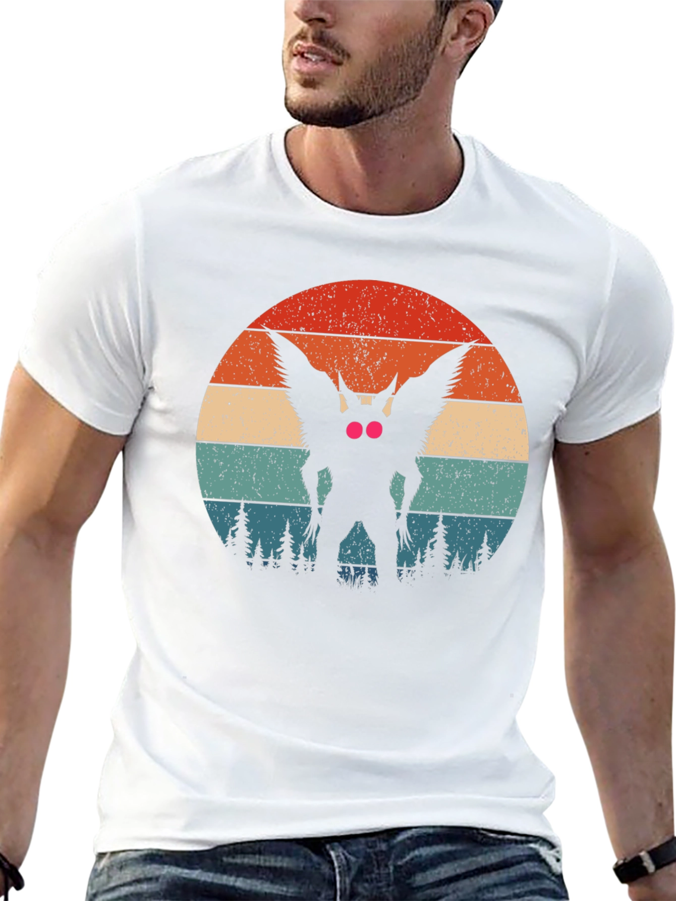 Mothman Retro Sunset T-Shirt