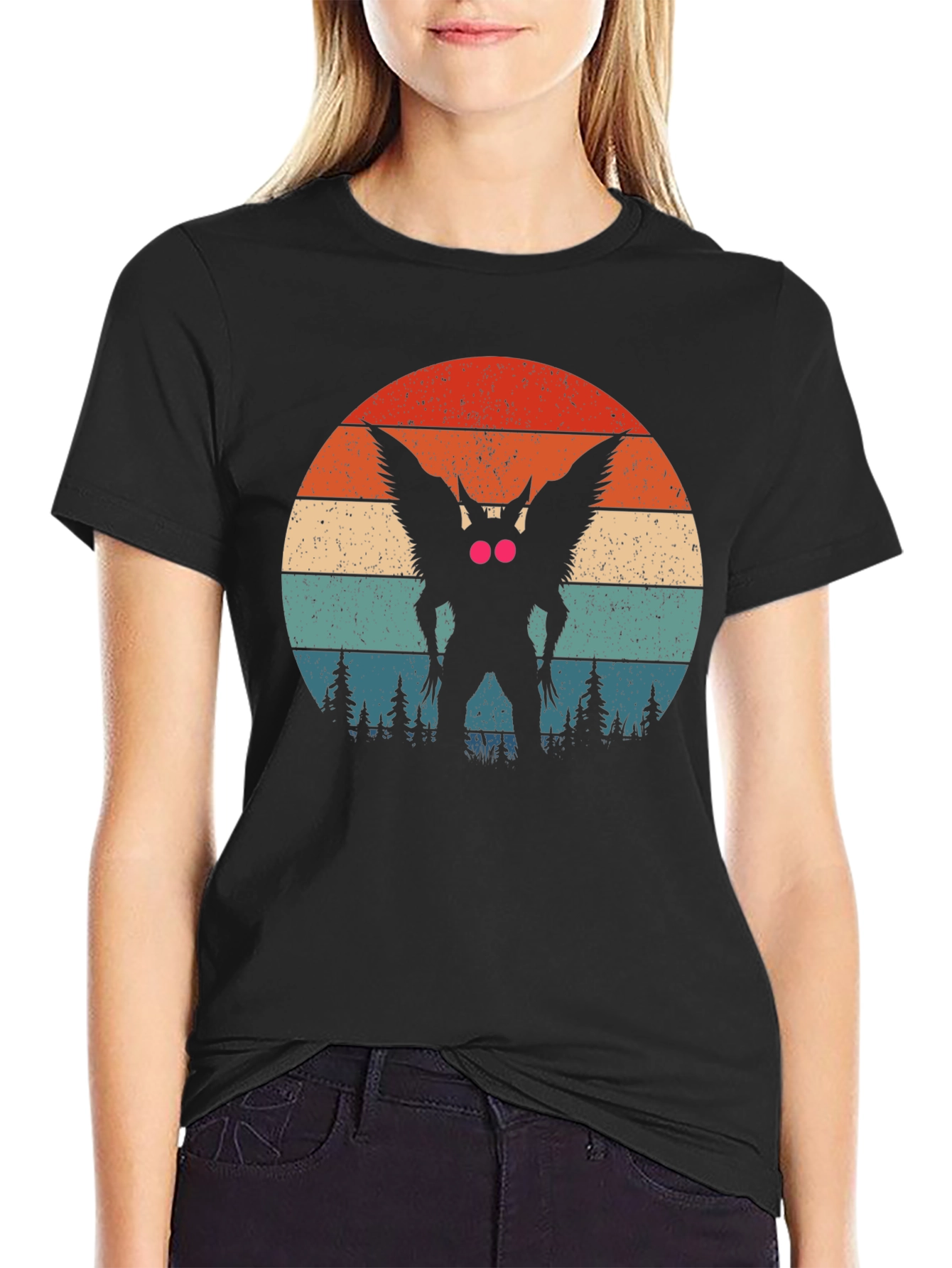 Mothman Retro Sunset T-Shirt