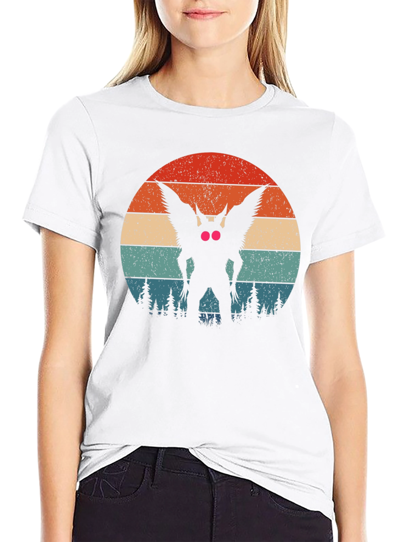 Mothman Retro Sunset T-Shirt