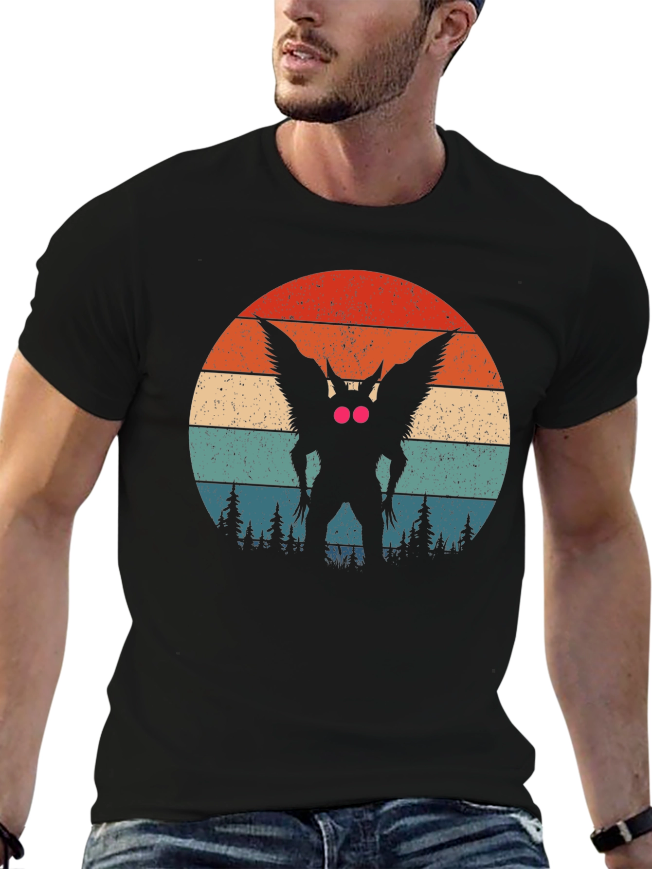 Mothman Retro Sunset T-Shirt