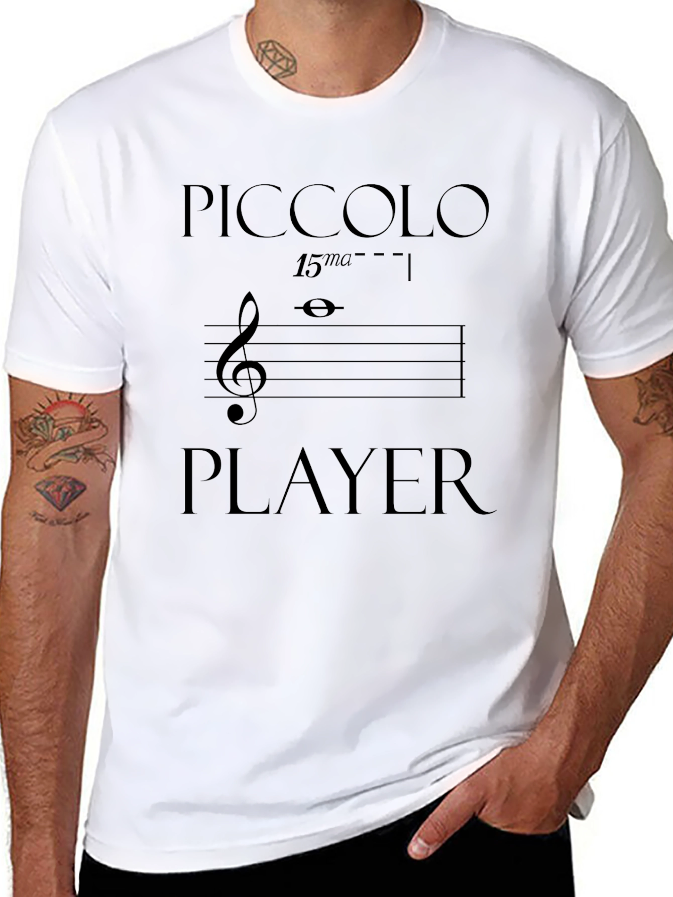 Piccolo Player T-Shirt - Musical Humor Tee