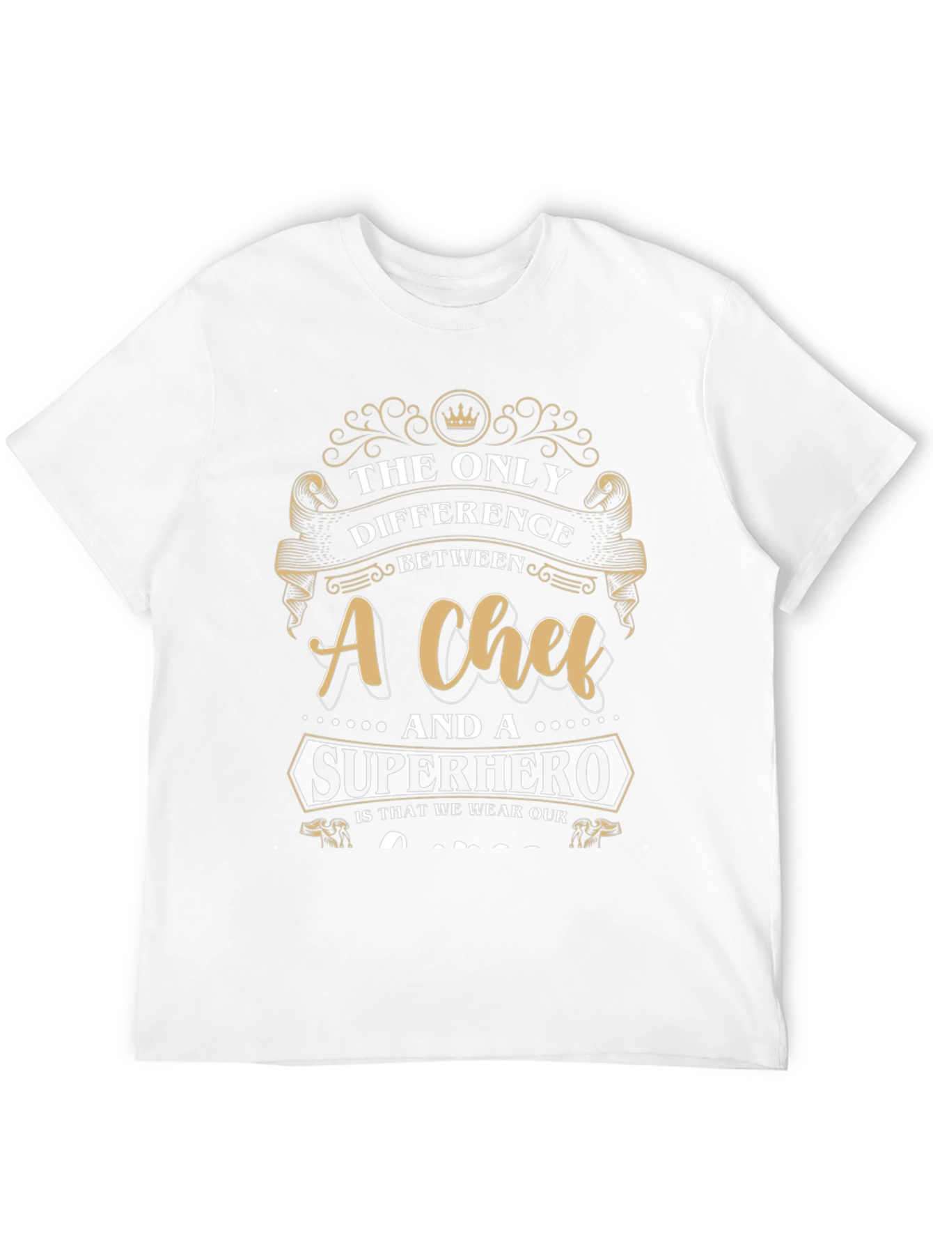 Chef vs Superhero Graphic T-Shirt