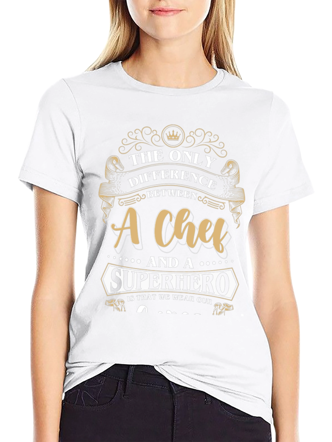 Chef vs Superhero Graphic T-Shirt