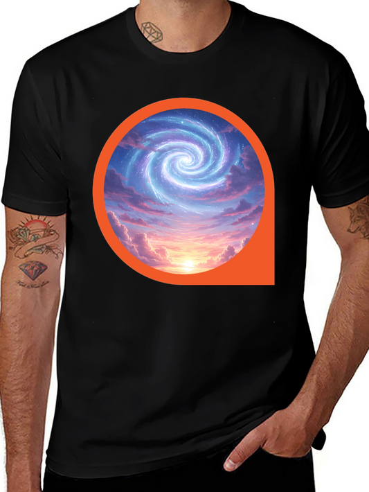Cosmic Swirl Graphic Tee - Modern Style