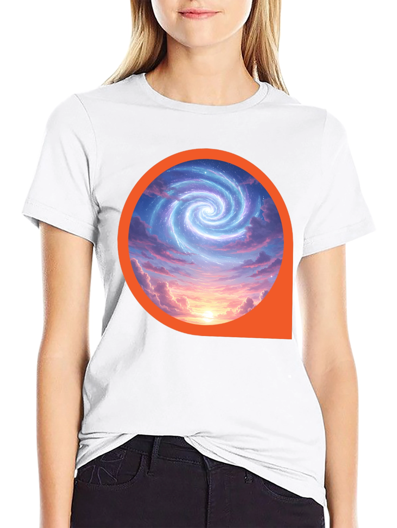 Cosmic Swirl Graphic Tee - Modern Style