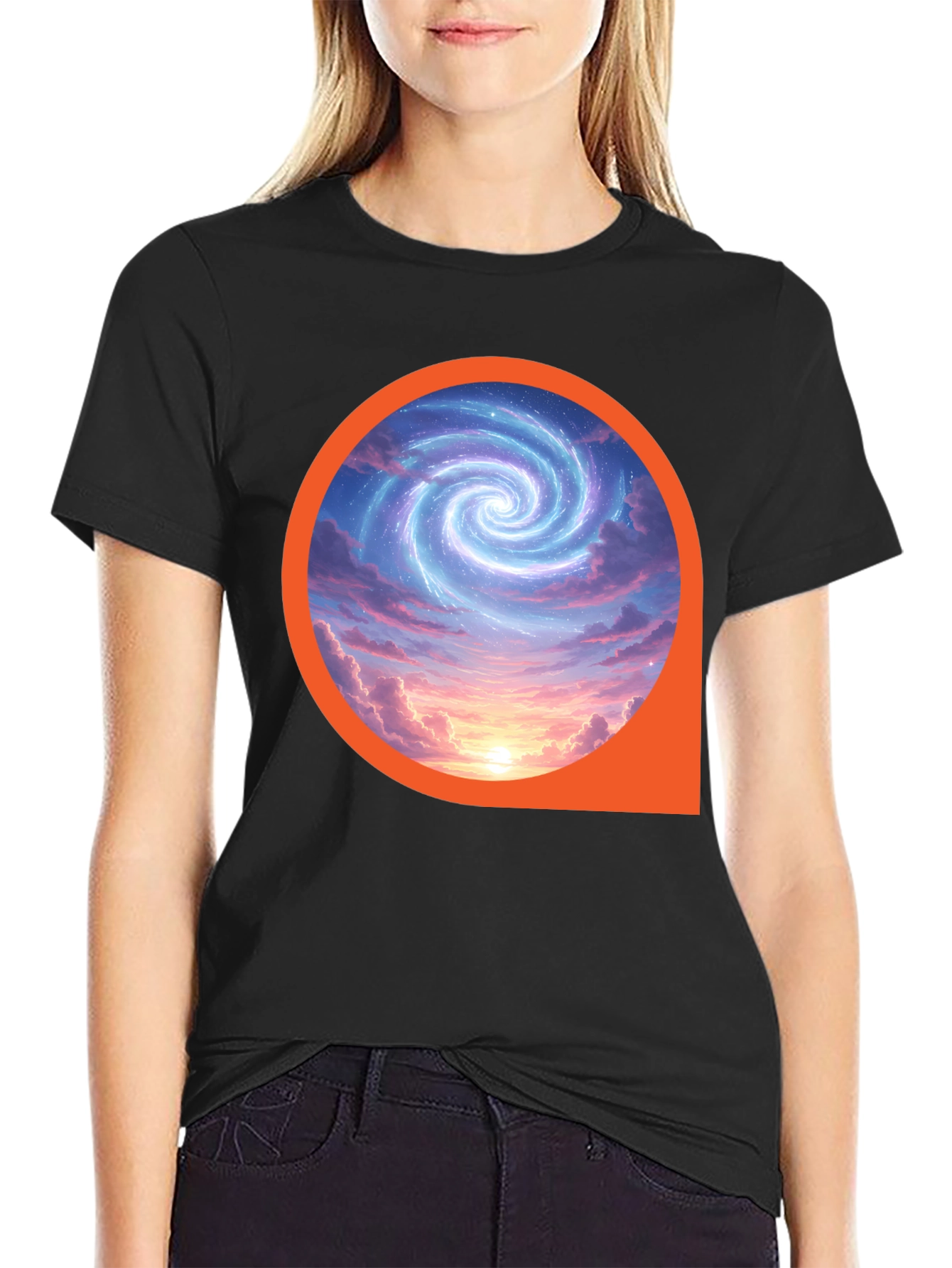 Cosmic Swirl Graphic Tee - Modern Style
