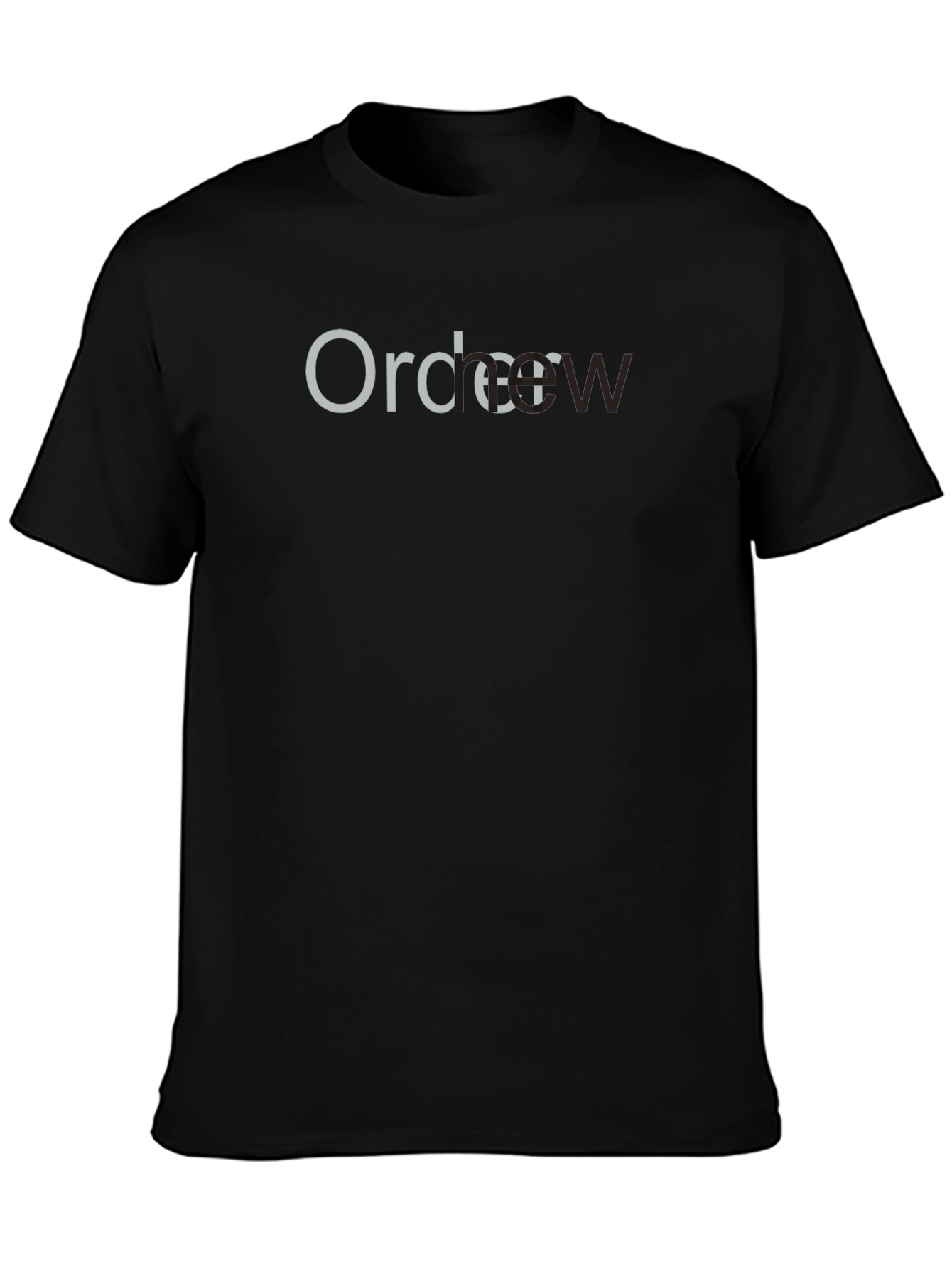Order Now Black Crewneck T-Shirt