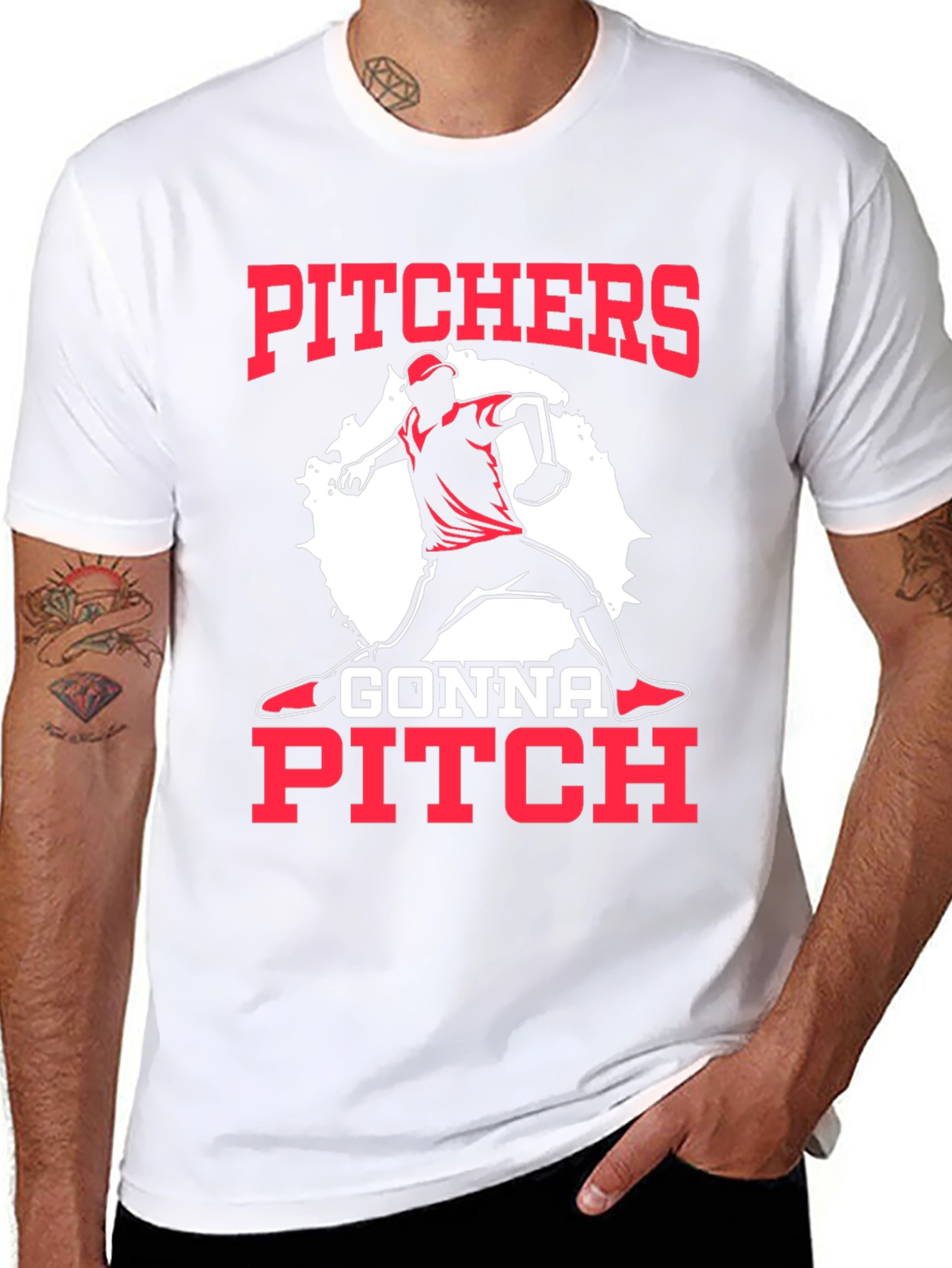 Pitchers Gonna Pitch Baseball T-Shirt