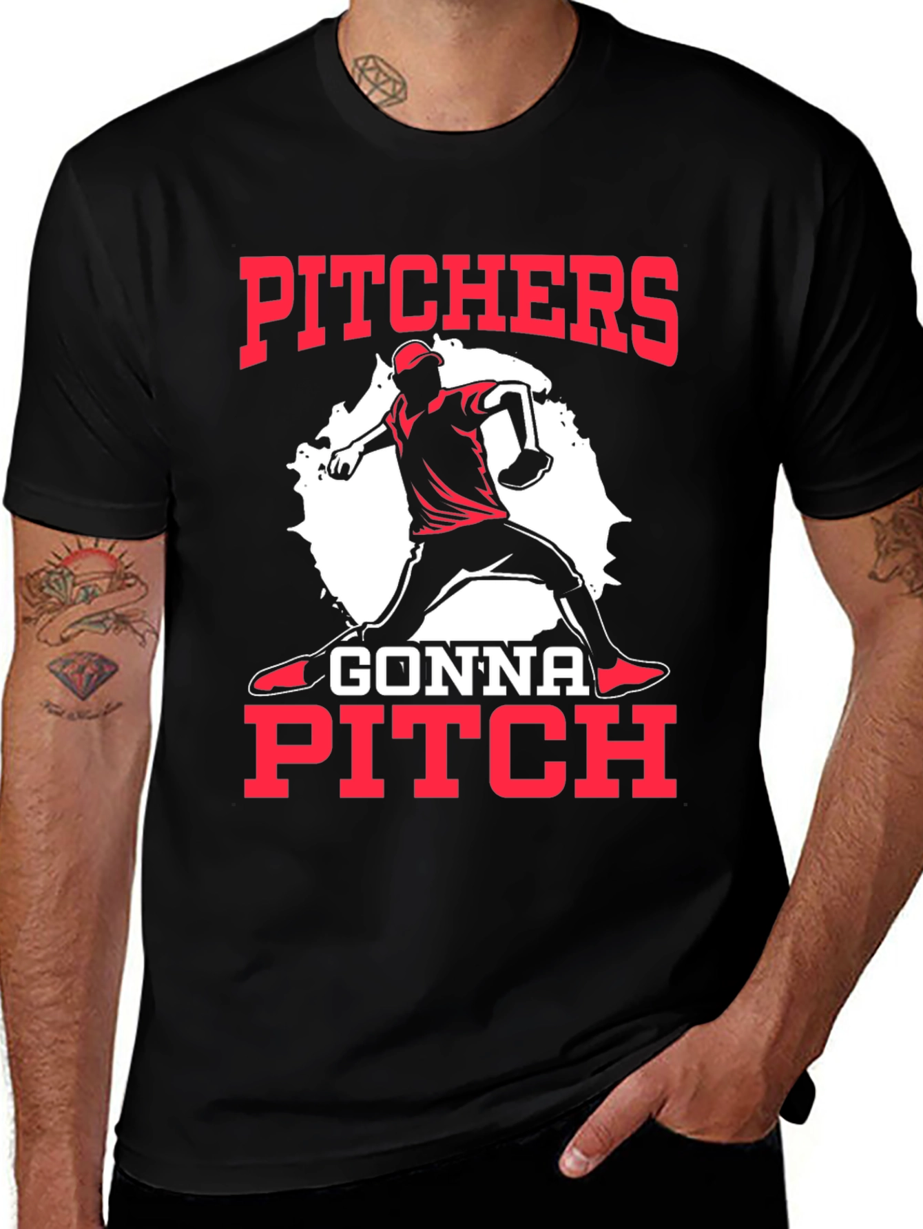 Pitchers Gonna Pitch Baseball T-Shirt